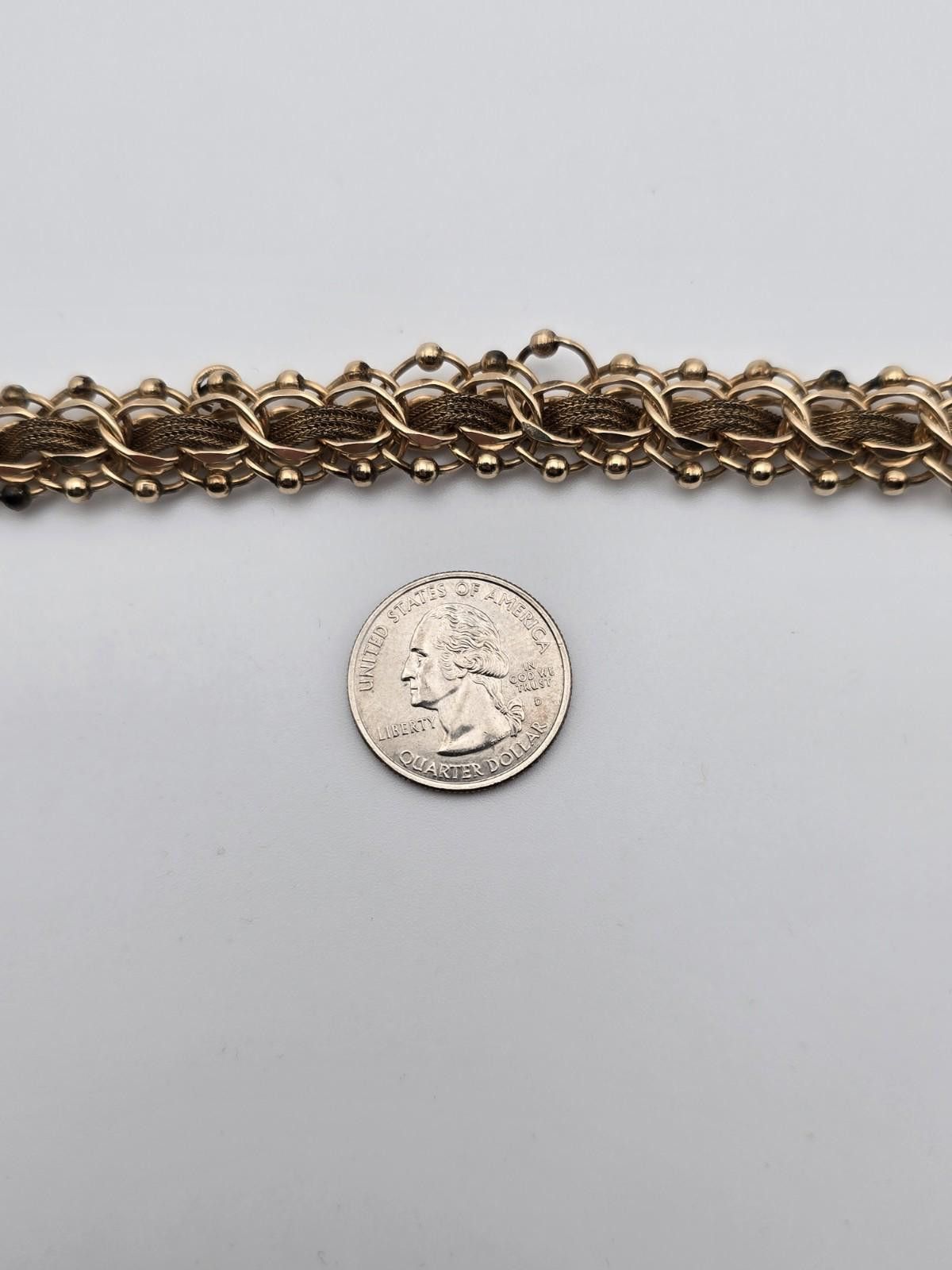 Eton Vtg Eton 1/20 12K Gold-Filled Bracelet –32g Bold Mid-Century Size ONE SIZE - 3 Thumbnail