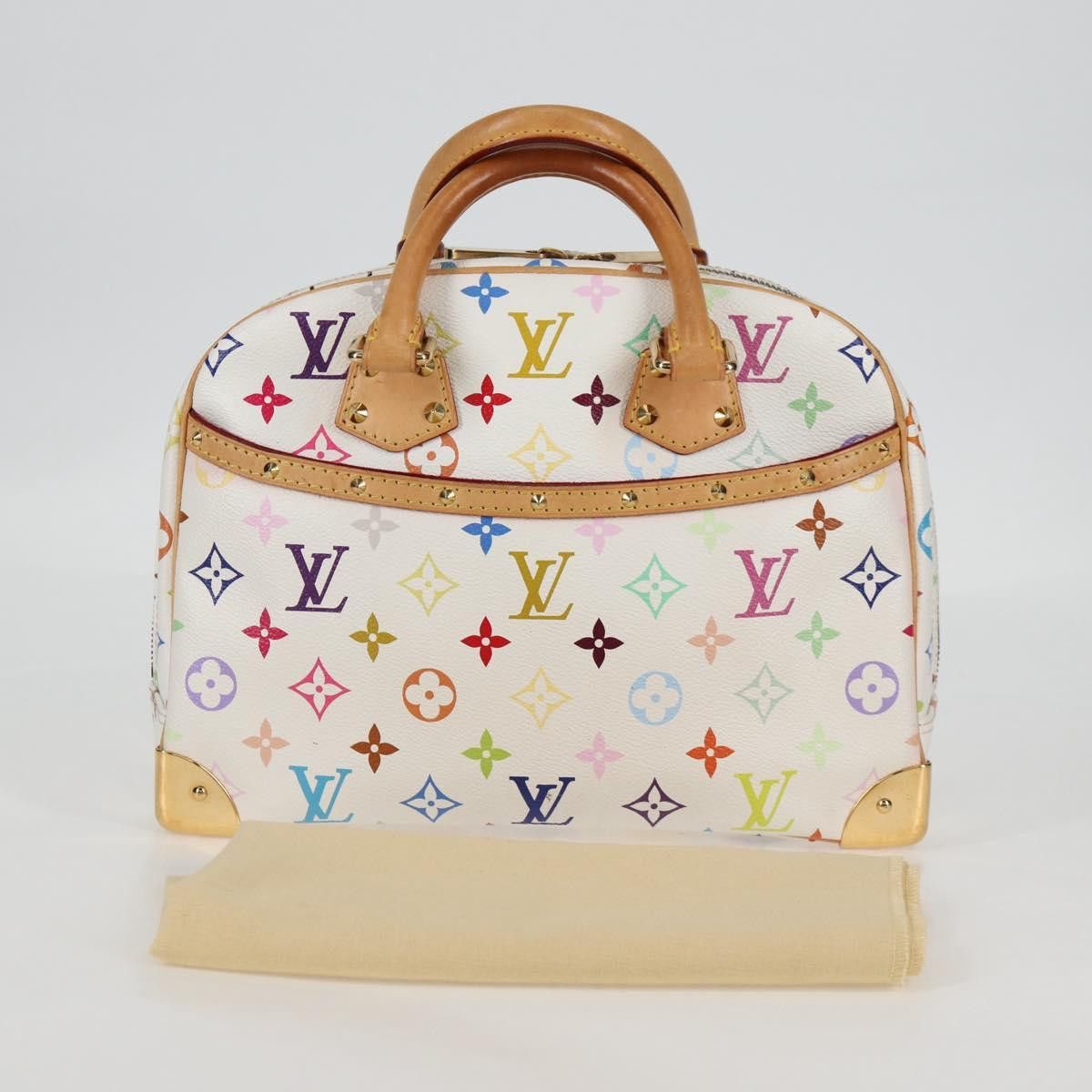 Louis Vuitton LOUIS VUITTON Monogram Multicolor Trouville Hand Bag White Size ONE SIZE - 12 Thumbnail