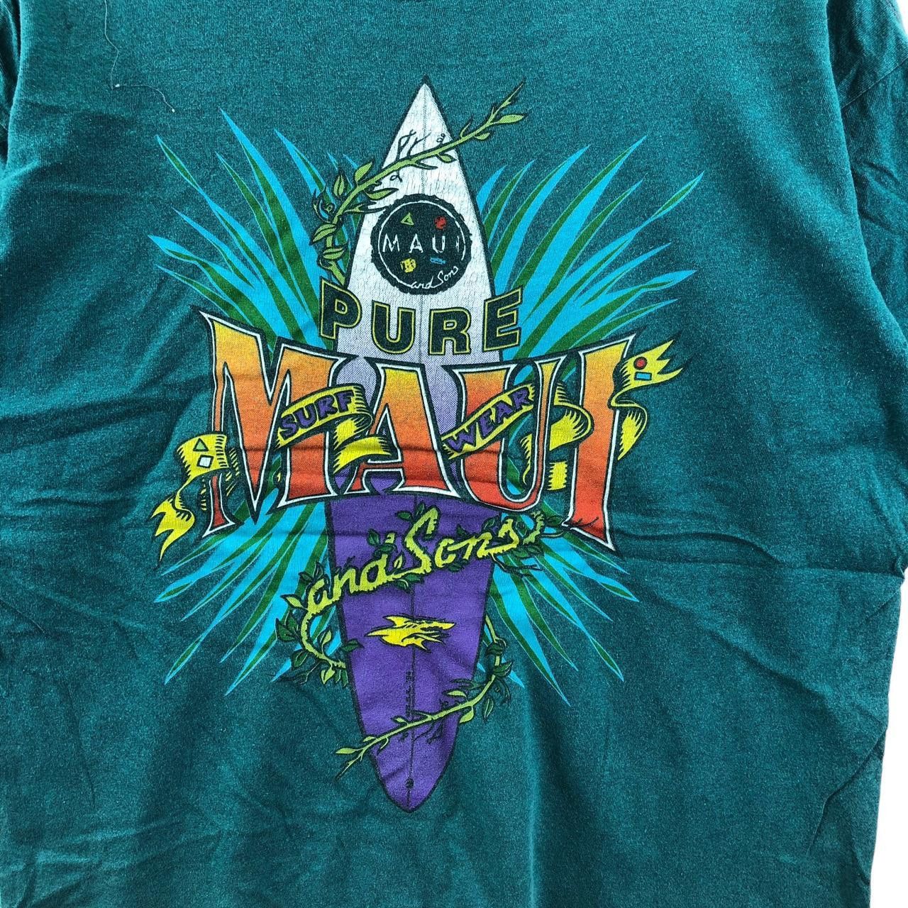 Maui and Sons Vintage 90’ MAUI & SON Pure Hawaii Surf Wear USA Tee Shirt Size US L / EU 52-54 / 3 - 7 Thumbnail