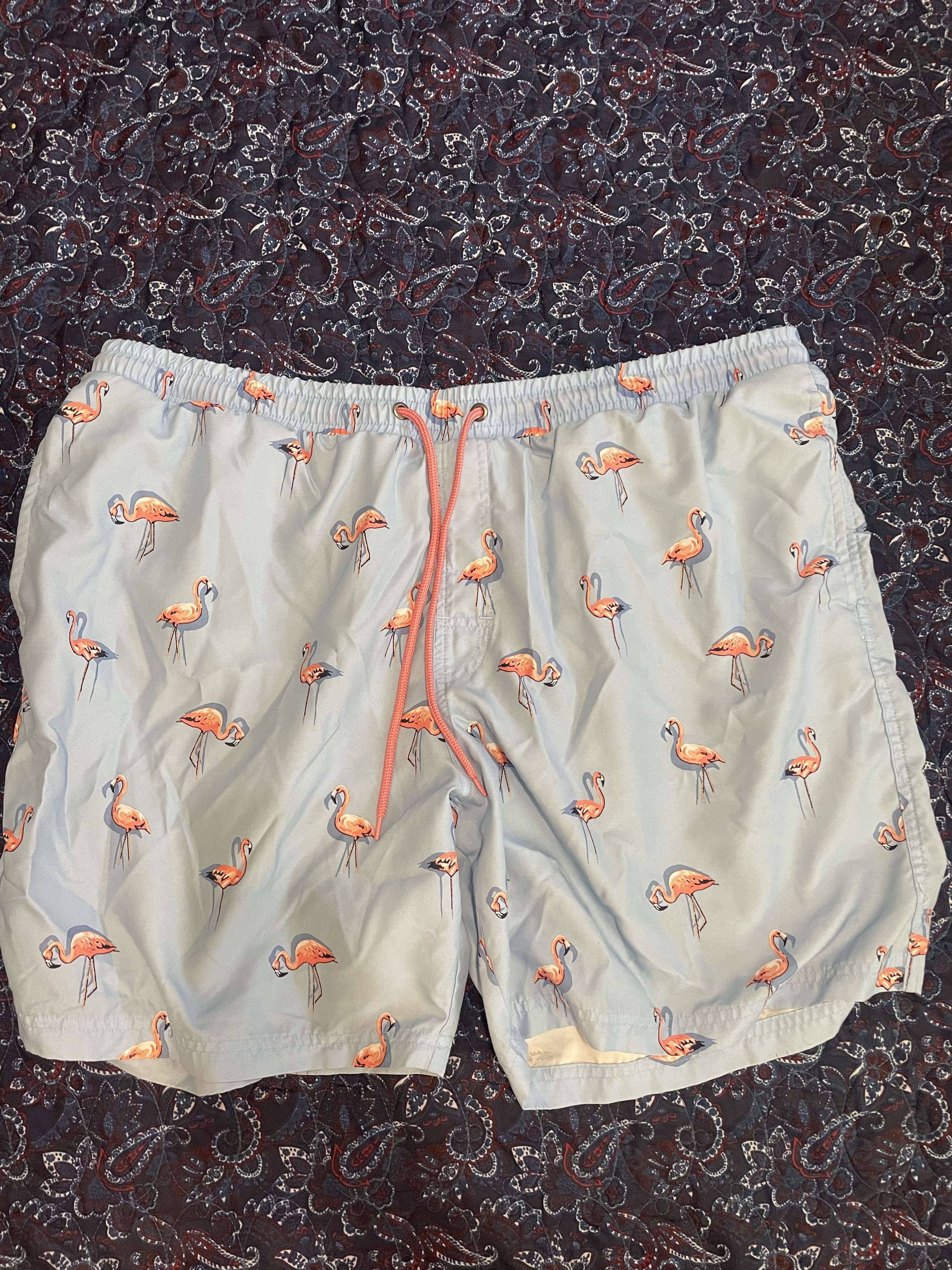 Club Room Club Room Flamingo Pattern Swimshorts Size US 44 / EU 60 - 1 Thumbnail