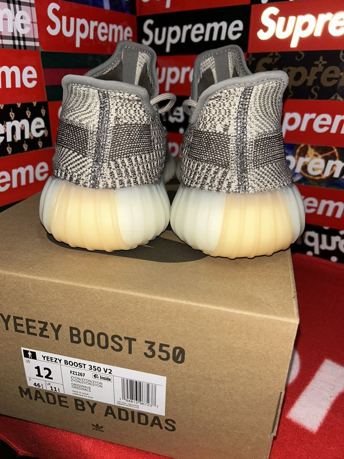 Adidas Yeezy Adidas Boost 350 V2 in Zyon FZ1267 size 12 Size US 12 / EU 45 - 3 Thumbnail