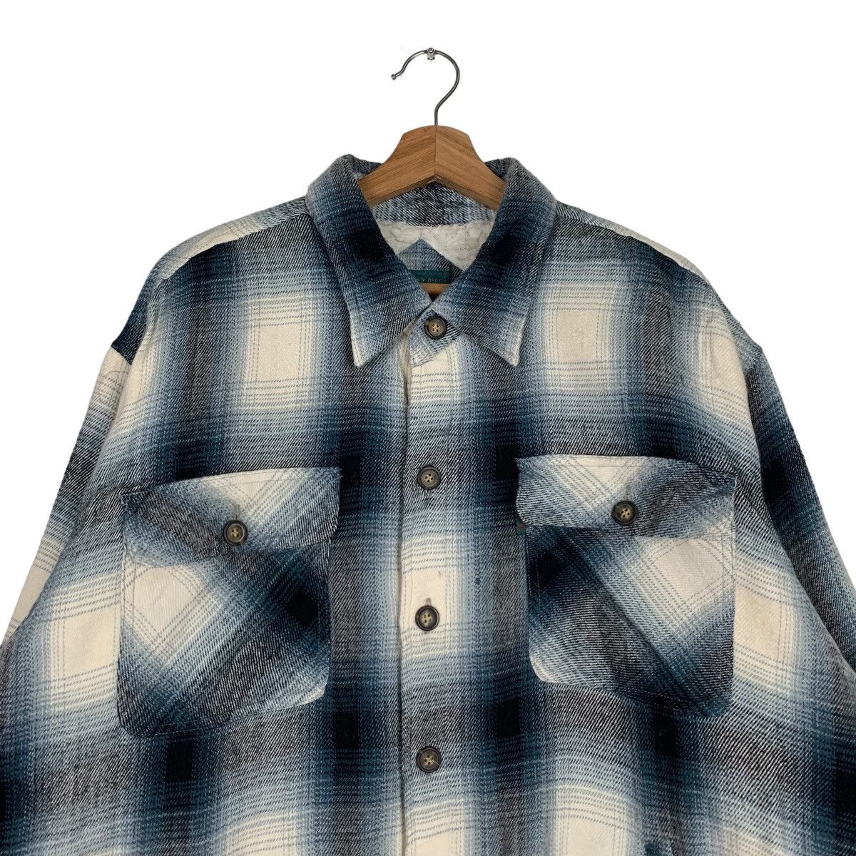 Japanese Brand BAYLEAF Shadow Plaid Checked Tartan Sherpa Jacket #0066-C4 Size US L / EU 52-54 / 3 - 3 Thumbnail