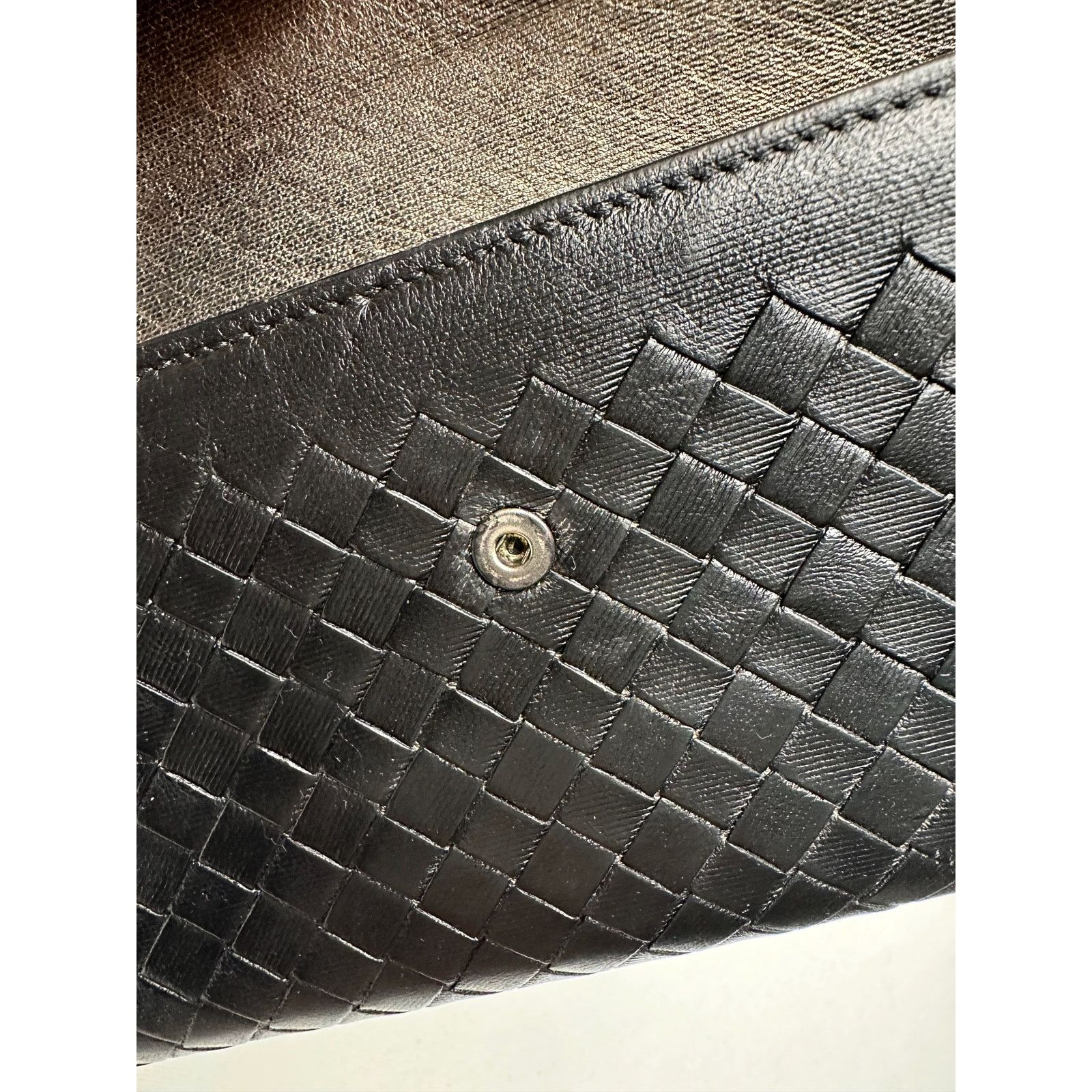 Bottega Veneta Bottega Veneta Intrecciato Woven Black Leather Long Wallet Size ONE SIZE - 16 Thumbnail