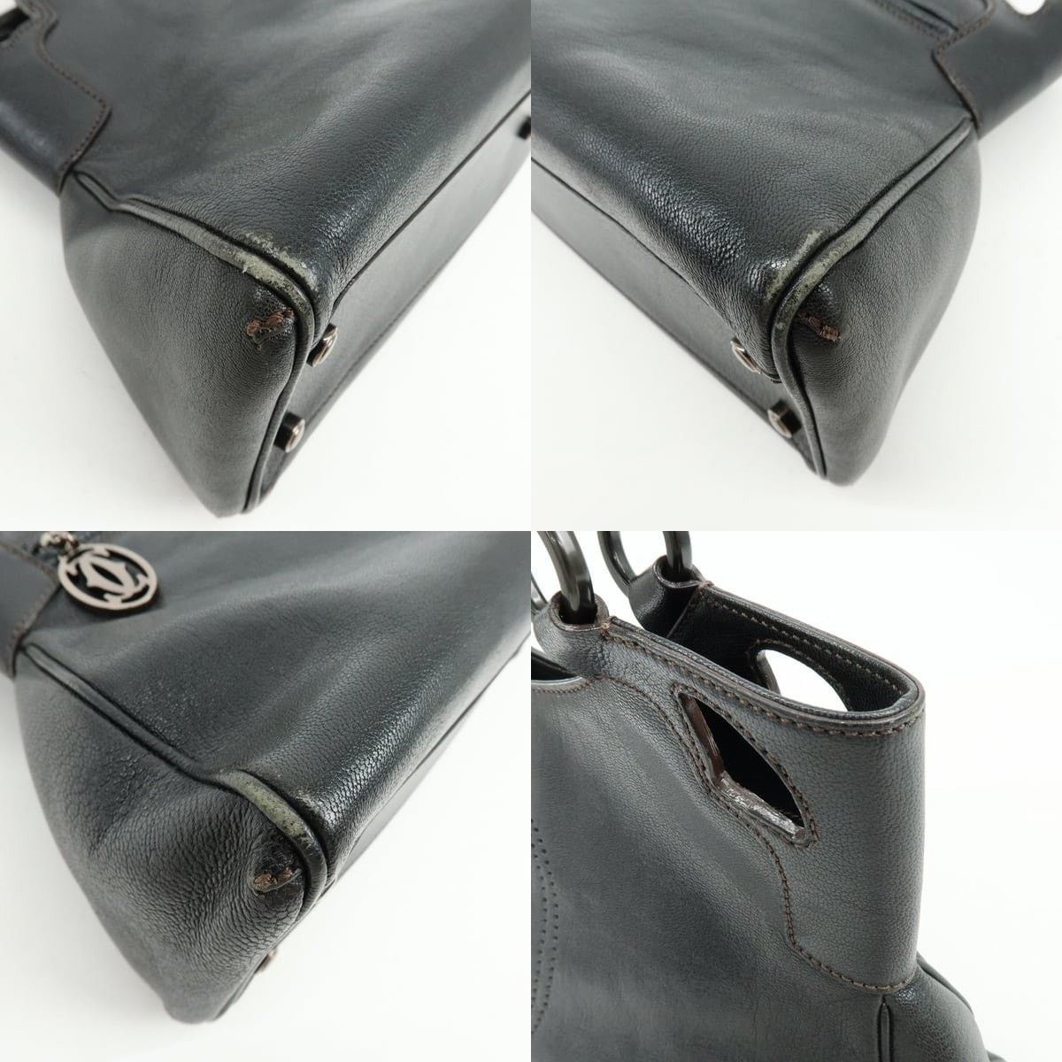 Cartier Cartier Marcello de Cartier Leather Tote Black Size ONE SIZE - 5 Thumbnail