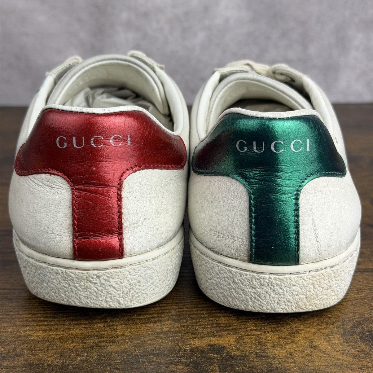 Gucci Gucci Ace Low Blade Distressed White Men Designer Shoe Italy Size US 9.5 / EU 42-43 - 6 Thumbnail