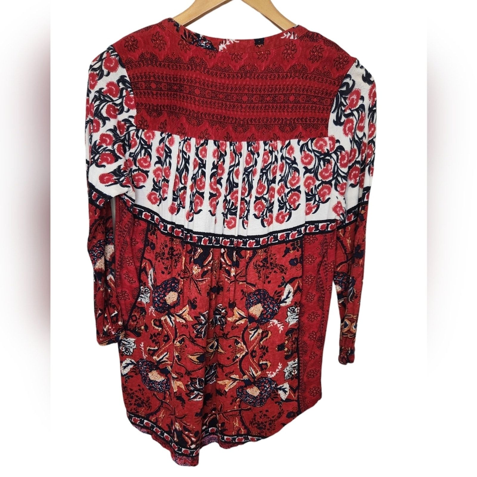 Lucky Brand Lucky Brand Boho Floral print cotton tunic top small Size S / US 4 / IT 40 - 5 Thumbnail