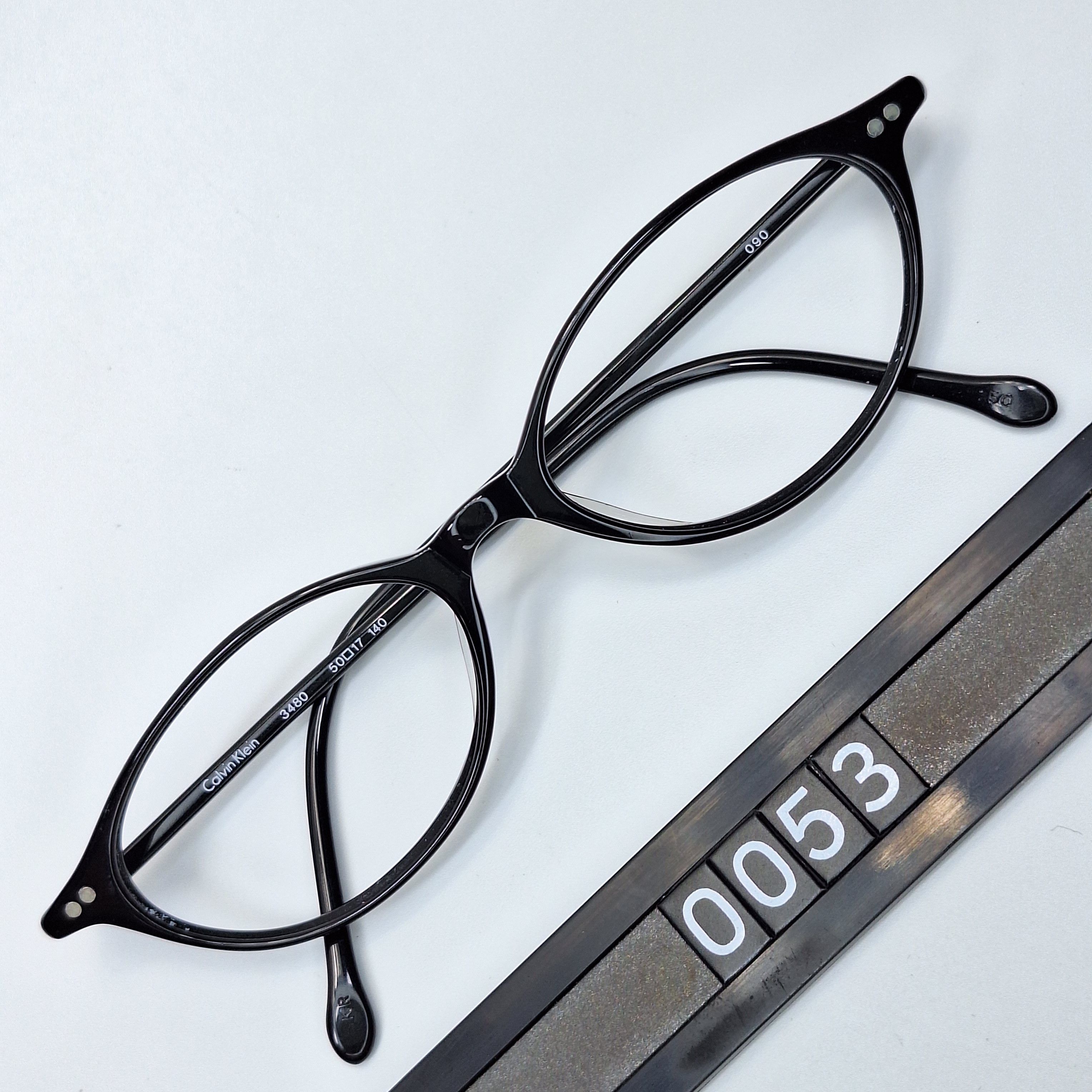 Calvin Klein Calvin Klein 3480 Black Oval Eyeglasses Vintage Geek-Chic Size ONE SIZE - 1 Thumbnail