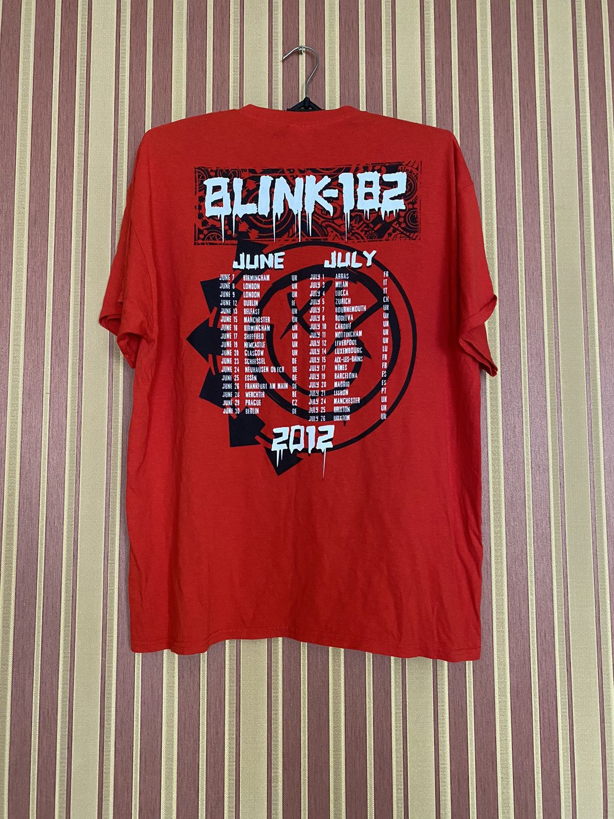 Band Tees 2012 Blink-182 Shirt 20 Years Anniversary UK & European Tour Size US XL / EU 56 / 4 - 5 Thumbnail
