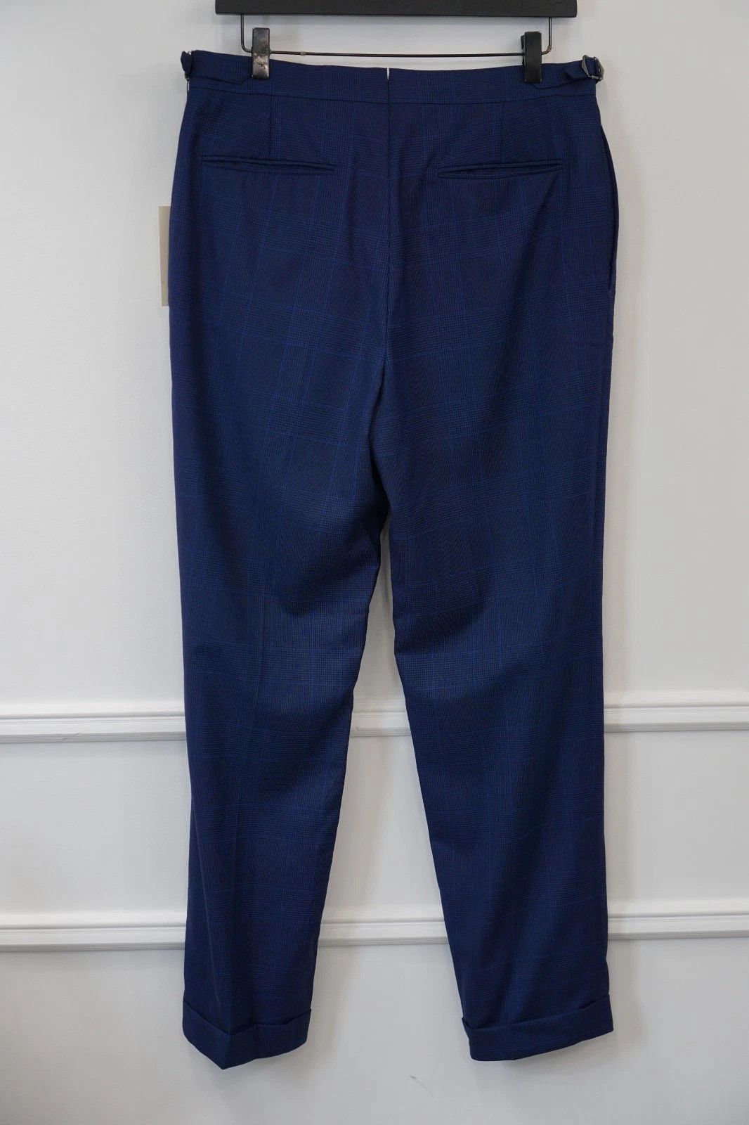 Suitsupply Men Suitsupply Trousers Navy Blue Brescia Regulators US40L Size 40L - 2 Thumbnail