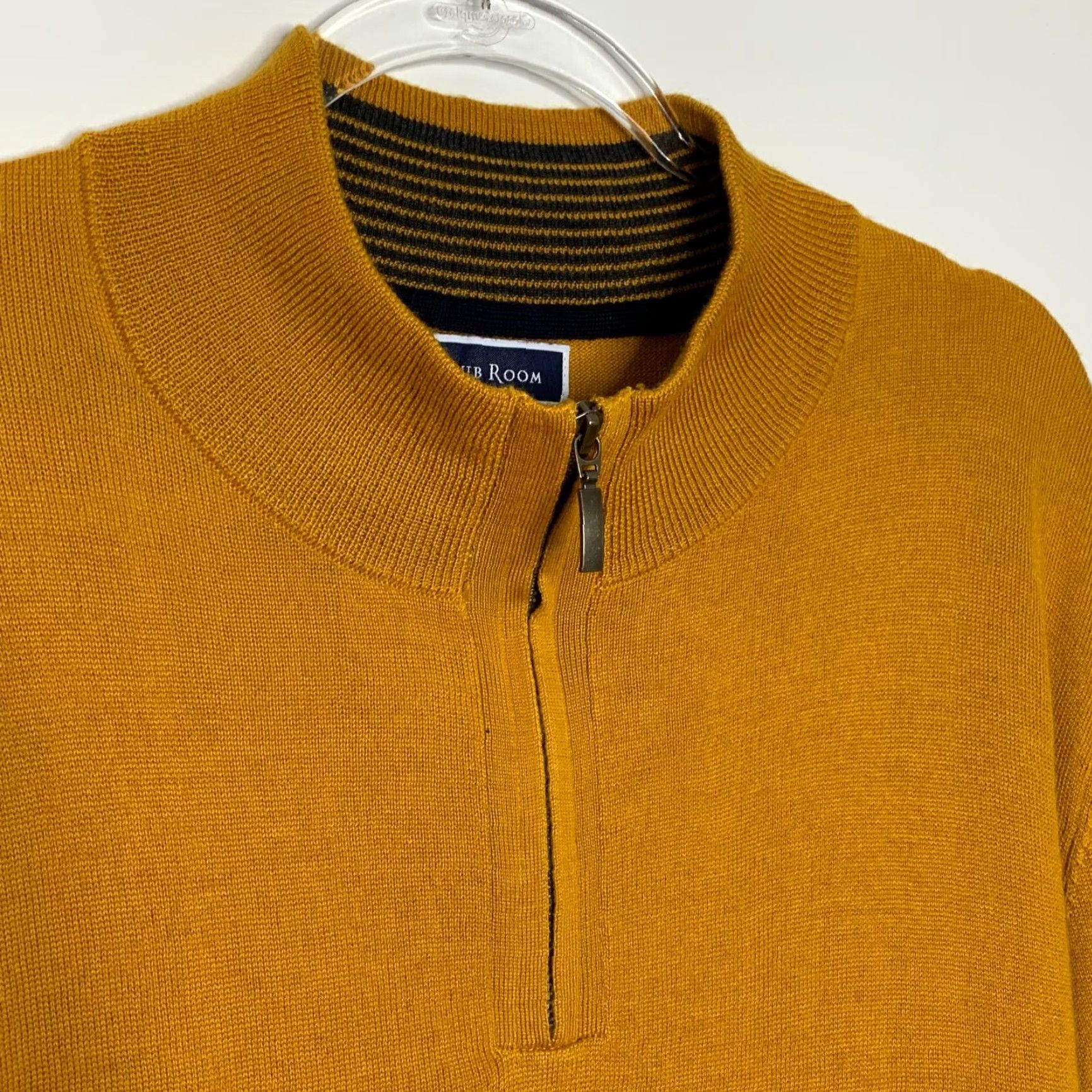 Club Room VINTAGE Club Room Sweater Pullover Mens 2XL Merino Wool Half Zip Long Sleeve Rust Mustard Pullover Mens Sweater 2XL Merino Wool Blend Knit Size US XXL / EU 58 / 5 - 6 Thumbnail