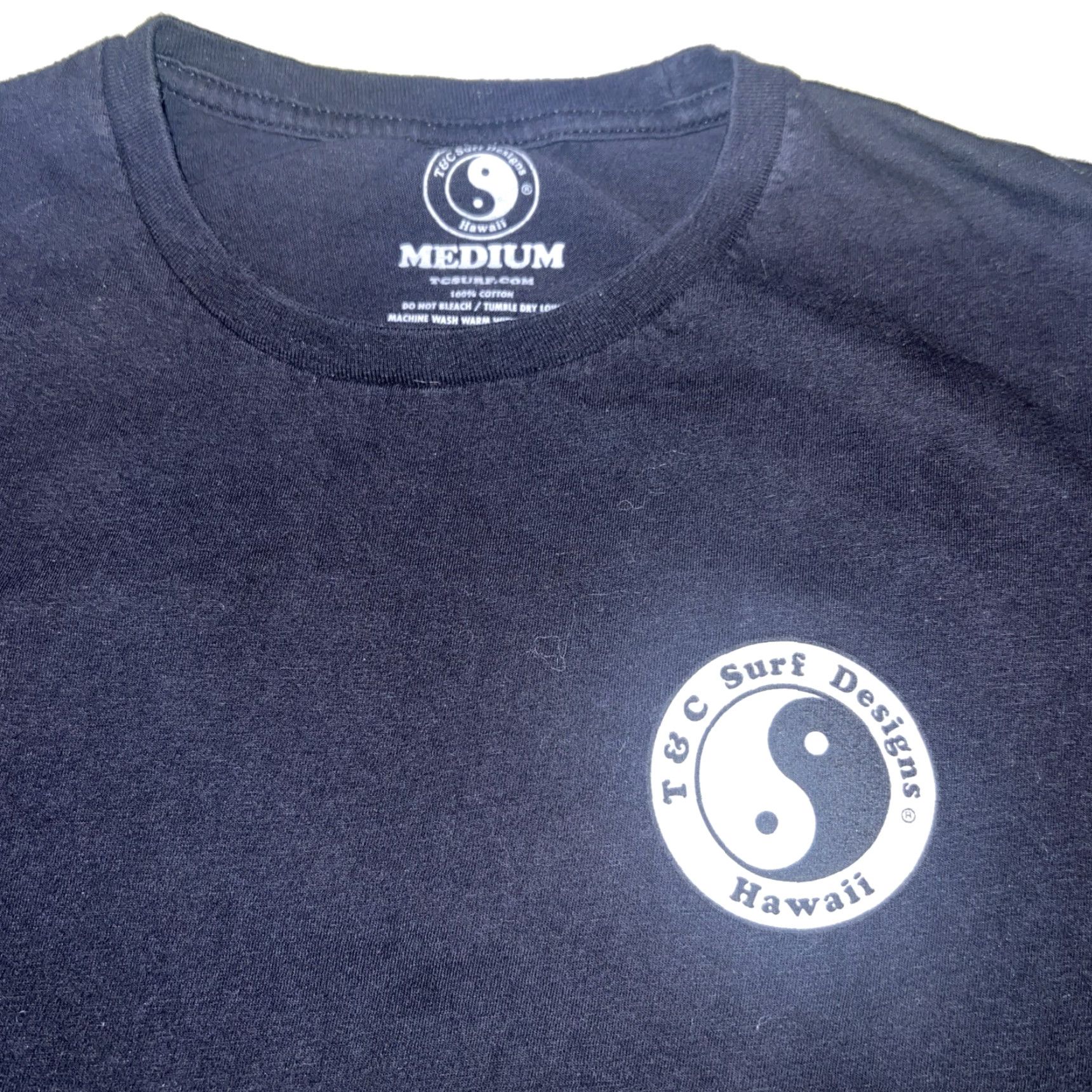 4SDESIGNS T&C Surf Designs North Shore Hawaii Bridges Ying Yang Logo Shirt Mens M Black Short Sleeve Graphic Print Vintage No N/A Size US M / EU 48-50 / 2 - 3 Thumbnail