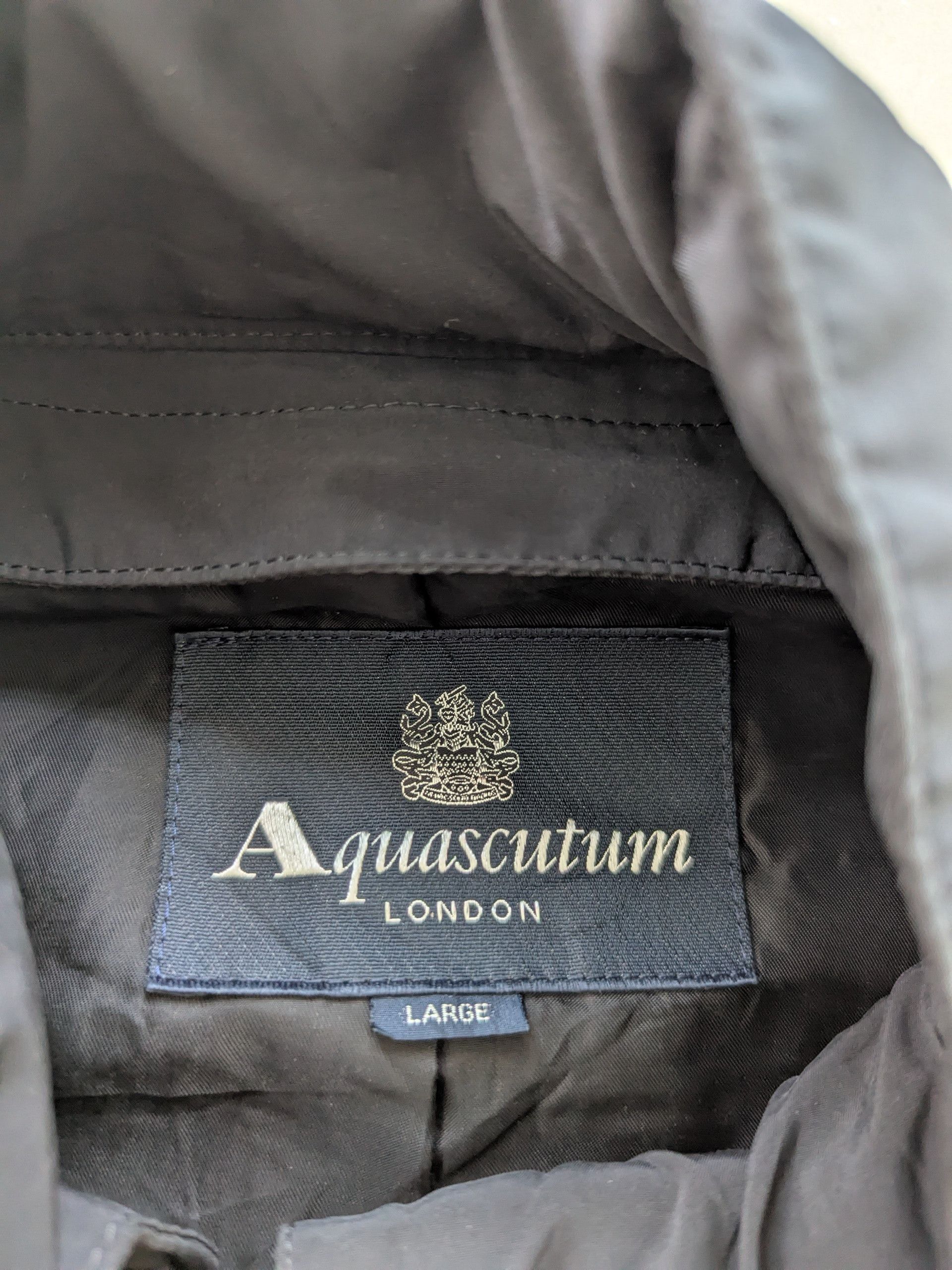 Aquascutum × Japanese Brand × Vintage Vintage 1990s Aquascutum Long Jacket Plain Black Size US L / EU 52-54 / 3 - 10 Thumbnail