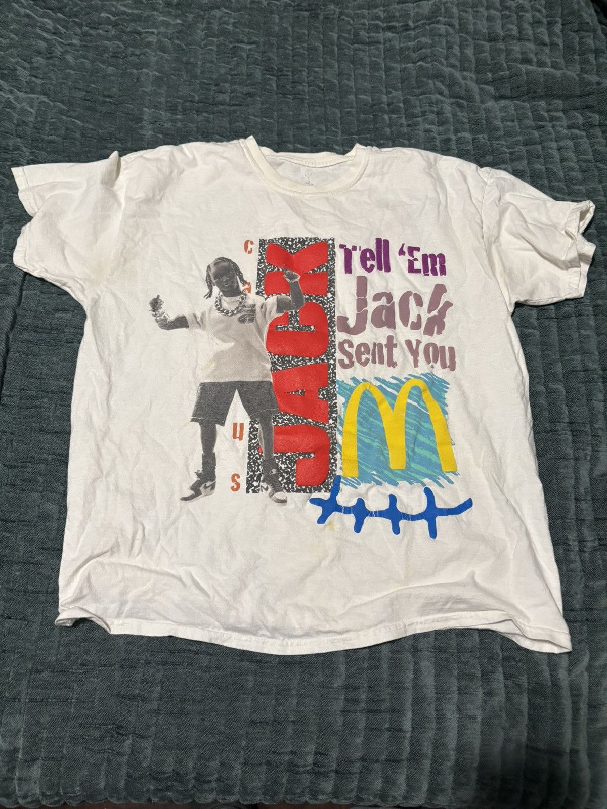 Travis Scott Cactus Jack X McDonalds Smile Tee White Size US L / EU 52-54 / 3 - 1 Thumbnail
