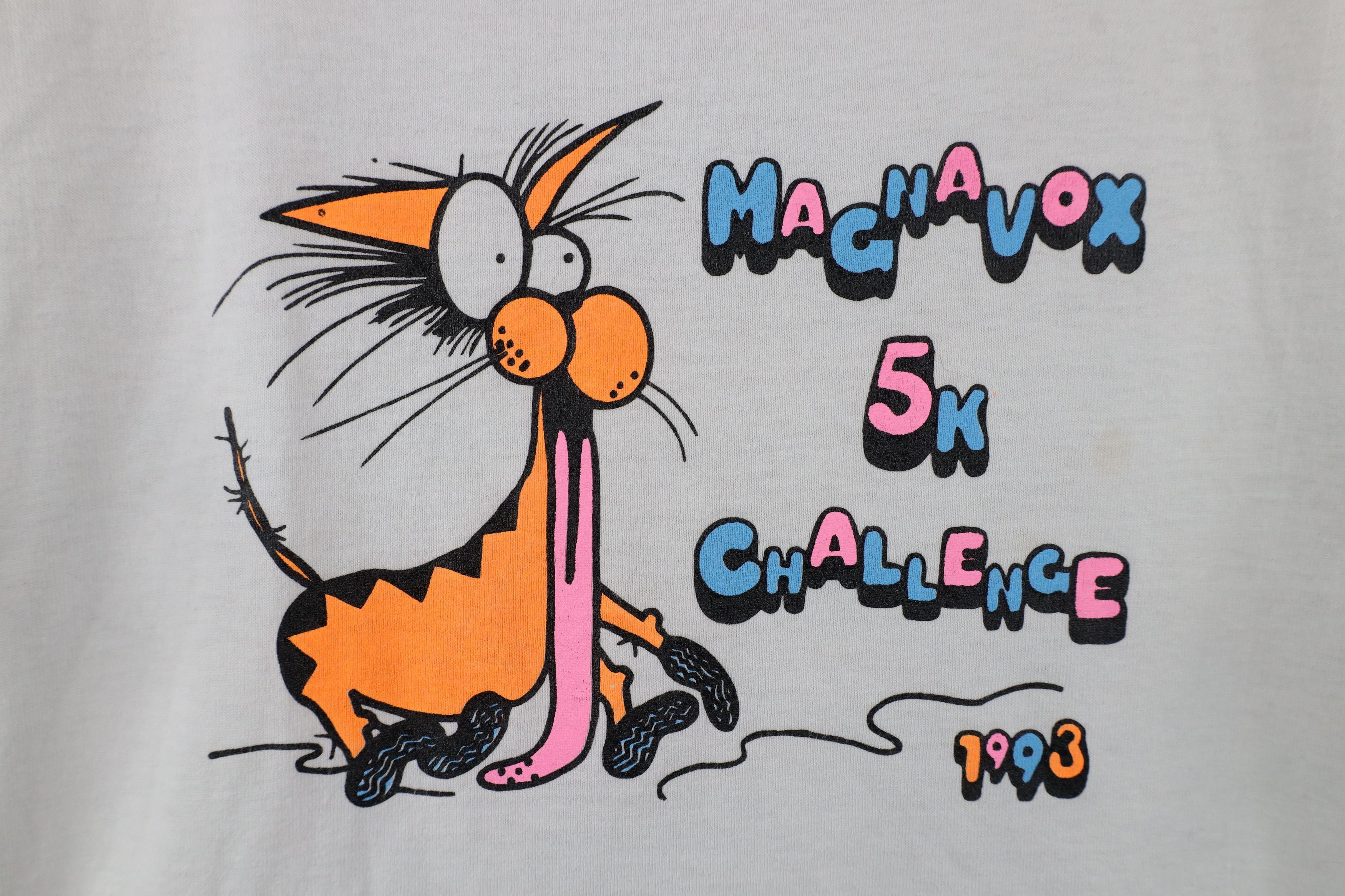 Vintage Vintage 90s Streetwear Challenge Road Race Cat T-Shirt USA Size US L / EU 52-54 / 3 - 4 Thumbnail