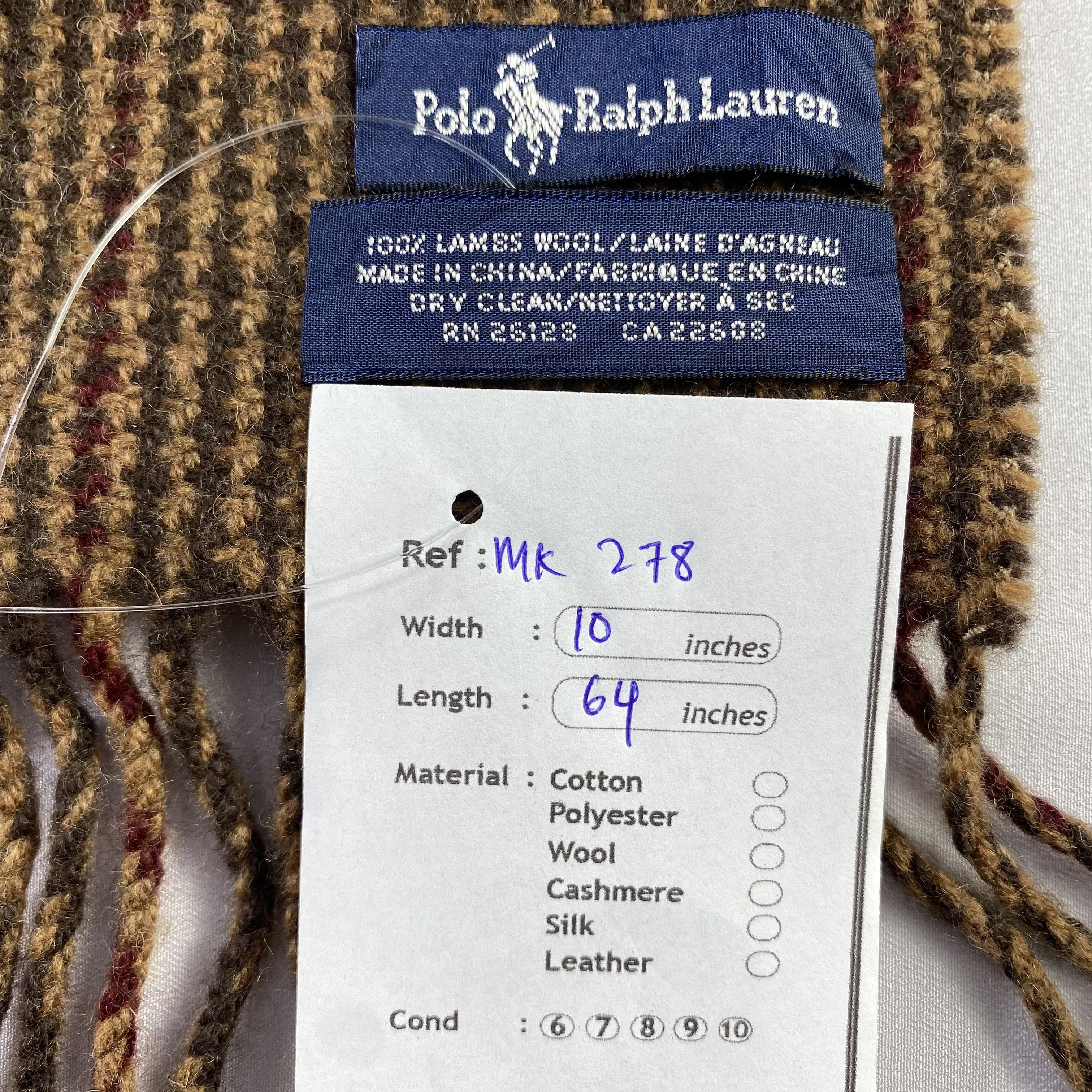 Polo Ralph Lauren Polo Ralph Lauren Scarf Neck Wrap Wool Muffler Size ONE SIZE - 6 Thumbnail