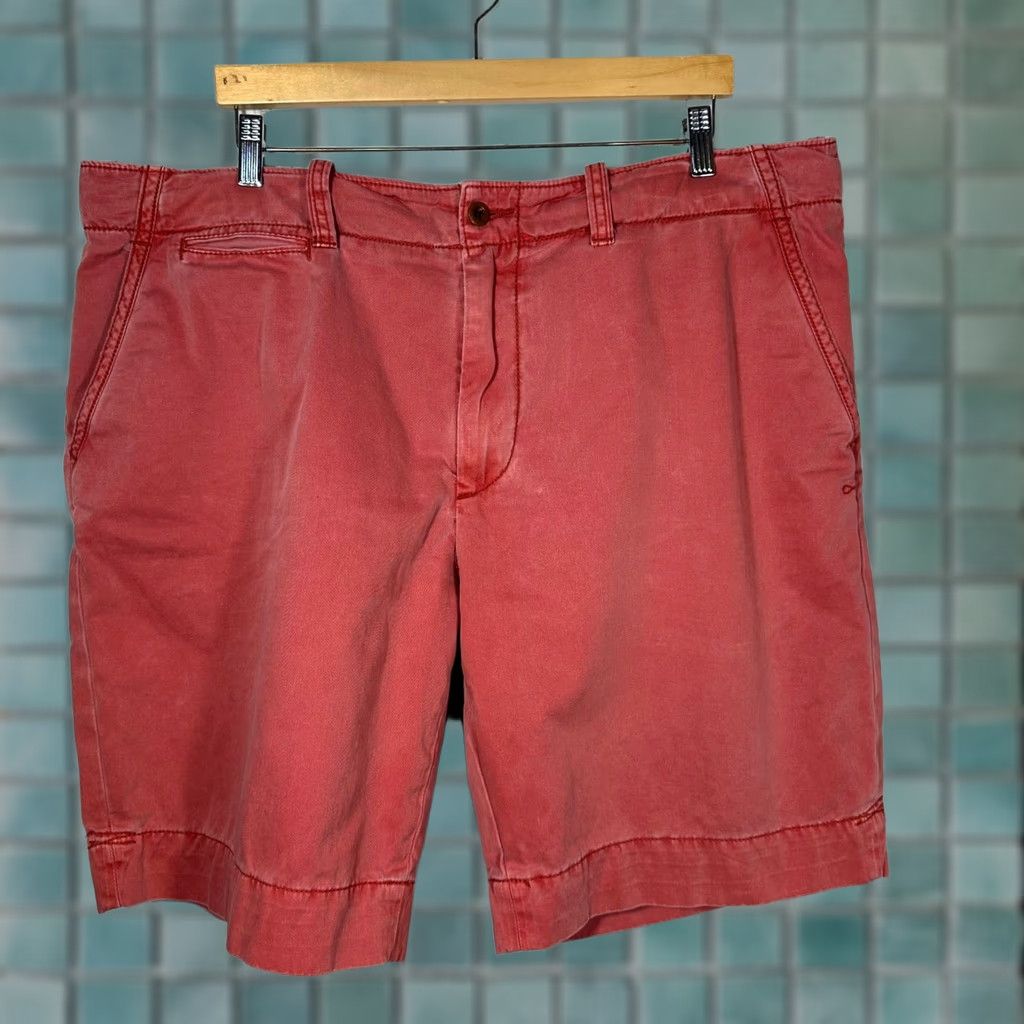 Polo Ralph Lauren Polo Ralph Lauren Shorts Mens 42 Chino Red Cotton Twill Flat Front Classic Casual Zip Pocket Polo Embroidered Logo Sun-washed Vintage Aesthetic Size US XL / EU 56 / 4 - 1 Thumbnail