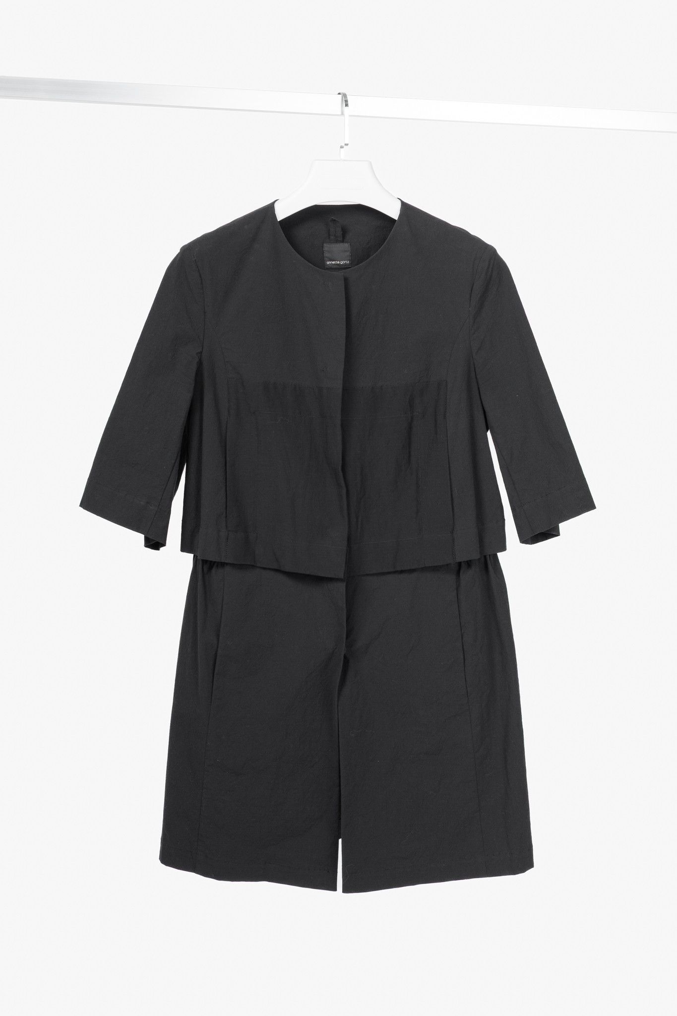 Annette Gortz Annette Gortz SS/20 Evox Nero Cotton Snap-Off Jacket Size S / US 4 / IT 40 - 1 Thumbnail