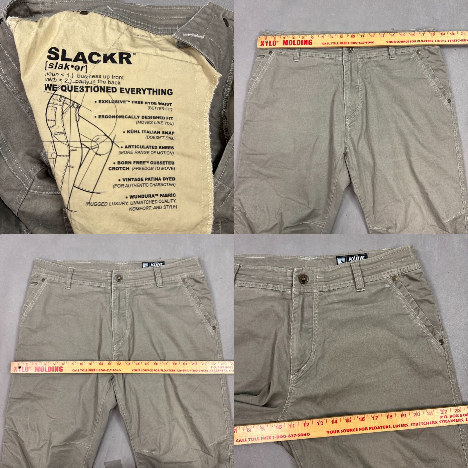 Vintage Kuhl Pants Mens 36x30 Brown Slackr Hiking Trail Camp Fish Chore Workwear Baggy Pants Size US 36 / EU 52 - 8 Thumbnail