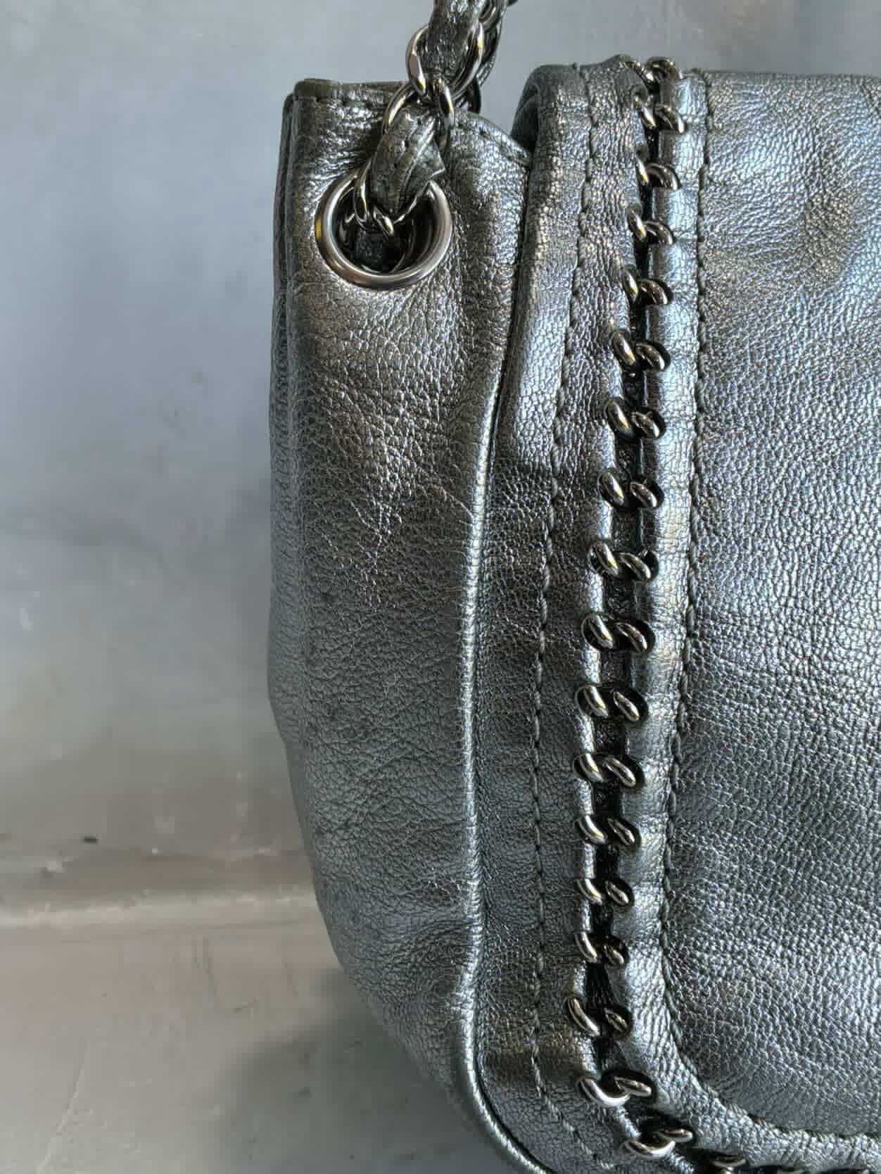 Chanel 2006 Chanel - Metallic Silver - Accordion Flap Chain Bag Size ONE SIZE - 12 Thumbnail