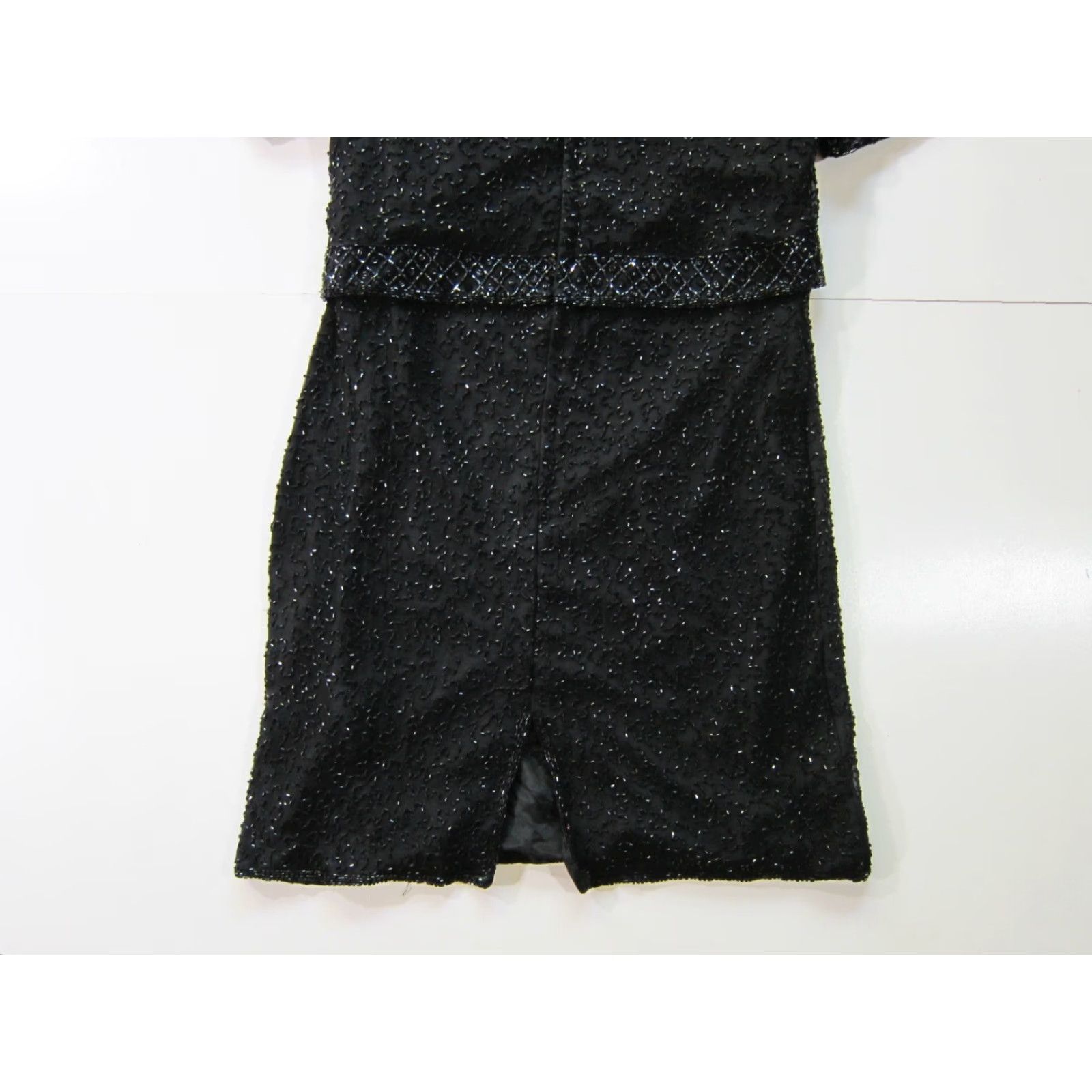 Vintage Vintage Mark & John Gopal 100% Silk Black Beaded Jacket Dress Small Jacket Dress Black Silk Beaded Vintage Women S Small Vintage Size S / US 4 / IT 40 - 6 Thumbnail
