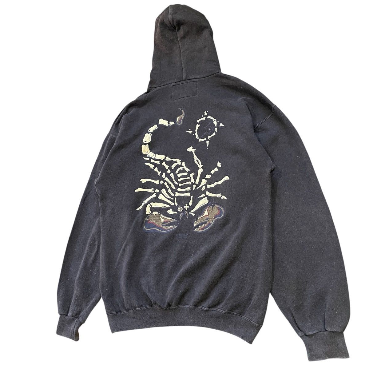 Vintage Vintage 90s SCORPION BAY Skeleton Scorpion Hoodie Sweatshirt Size US M / EU 48-50 / 2 - 3 Thumbnail
