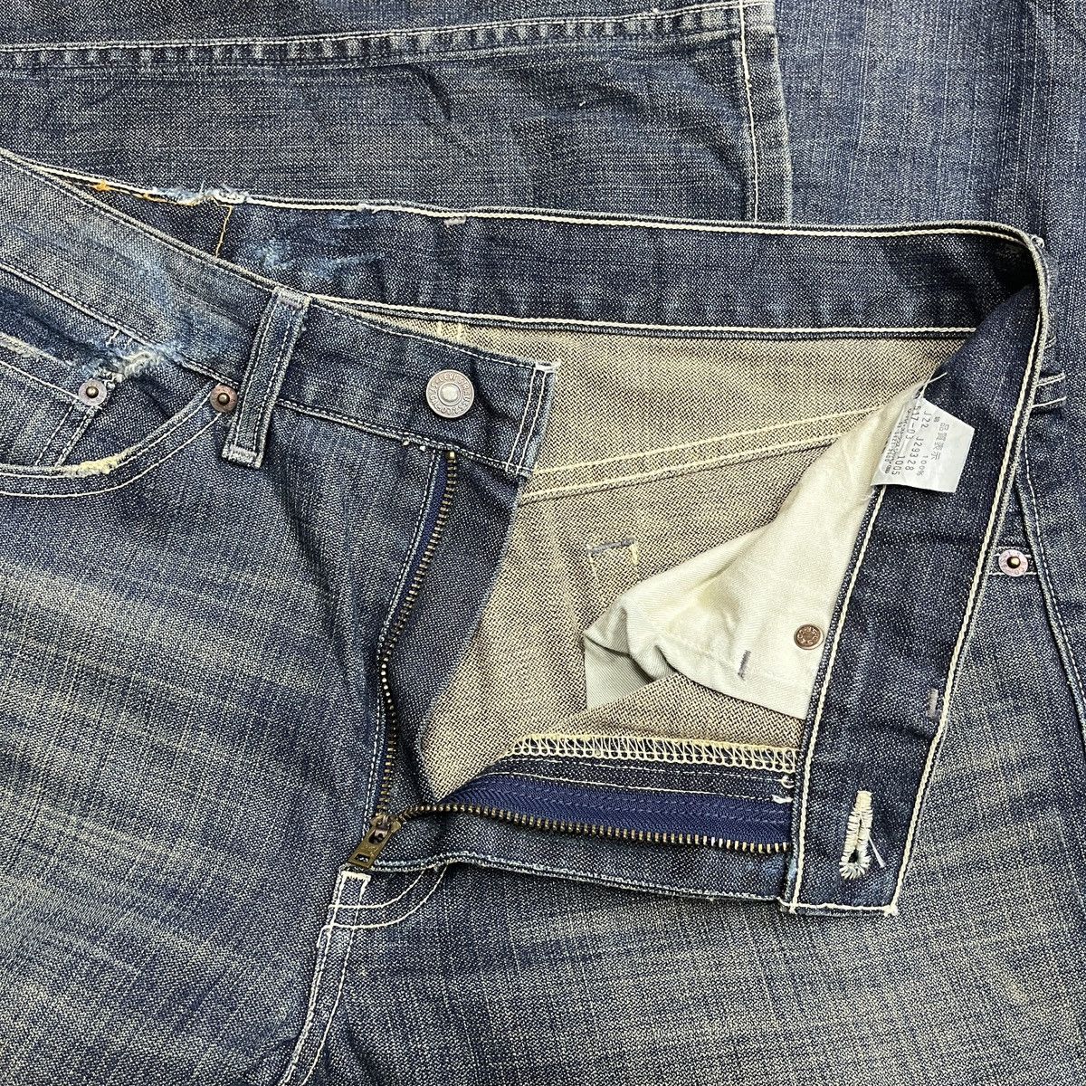 Levi's × Vintage Flared Levis 517 Distressed Denim Faded Blue Size US 33 - 18 Thumbnail