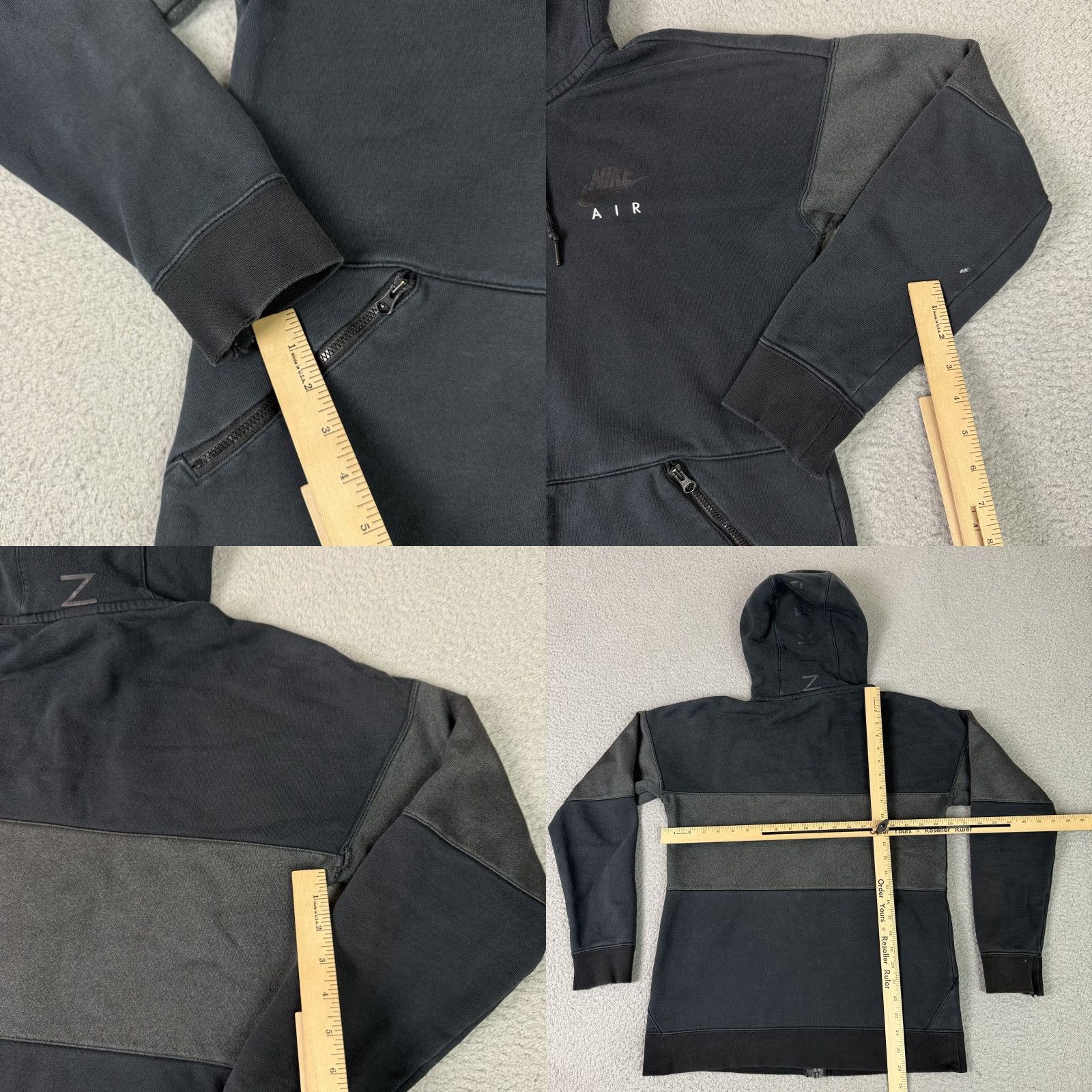 Nike VINTAGE Nike Sportswear Club Fleece Full Zip Up Hoodie Mens Small Black Swoosh Logo Air Size US S / EU 44-46 / 1 - 8 Thumbnail