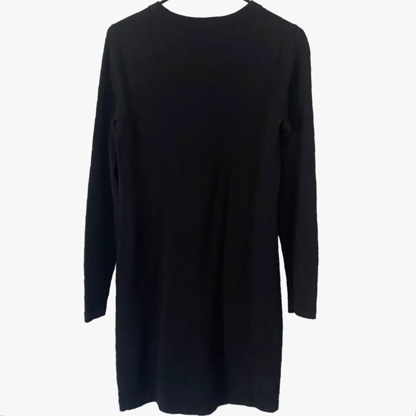 Vintage VINTAGE Charlotte Tarantola Knit Midi Sweater Dress Black Womens Small Diamond Print (S) Woman Size S / US 4 / IT 40 - 3 Thumbnail