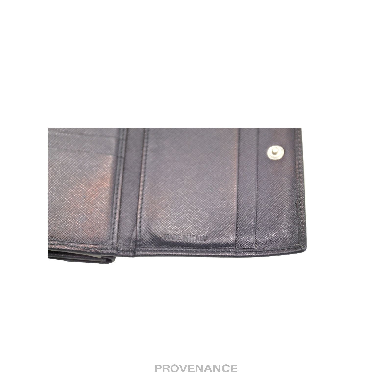 Prada 🔴 Prada Trifold Wallet - Black Saffiano Leather Size ONE SIZE - 9 Thumbnail