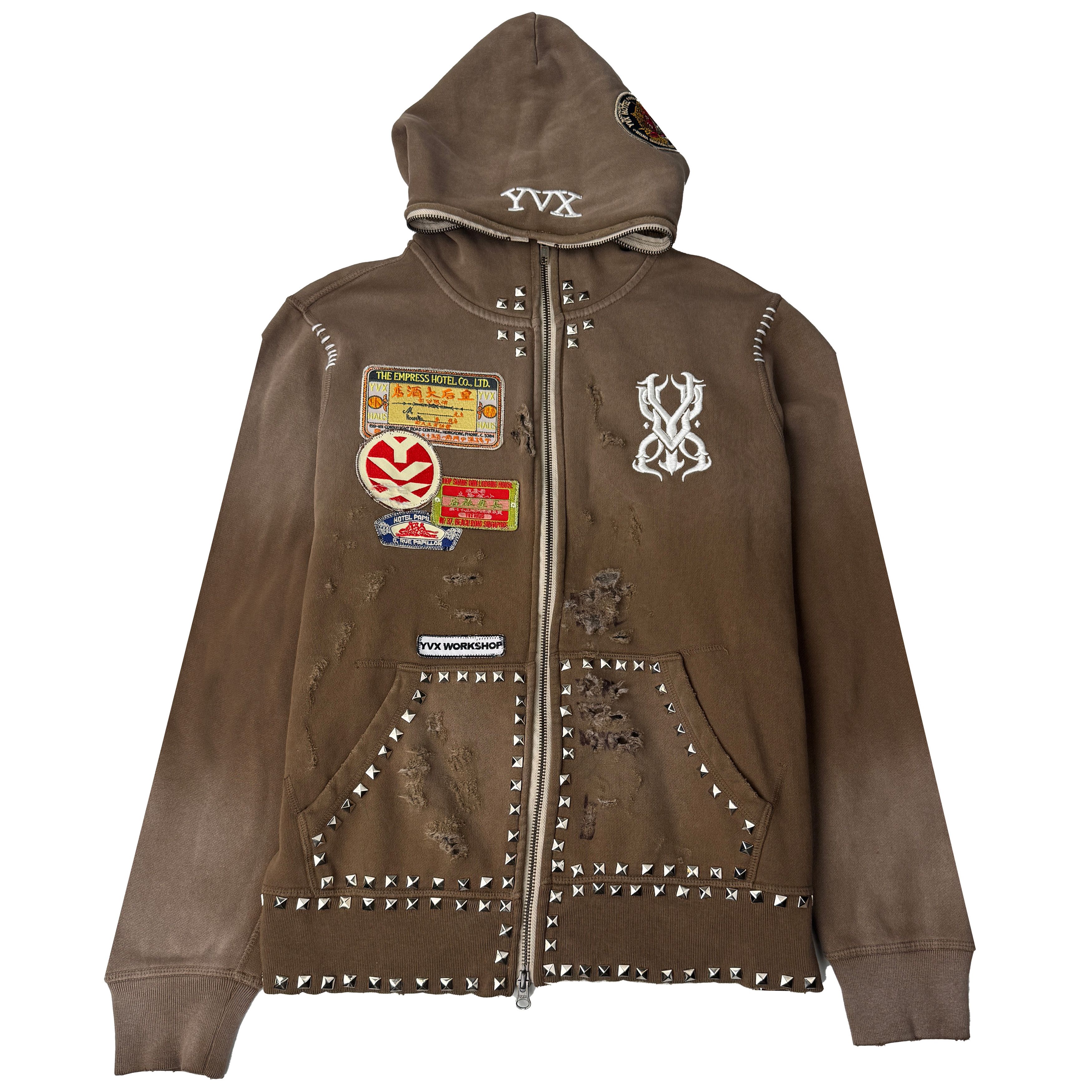 YVX YVX Workshop Monogram Hooded Sweatshirt Brown Size US M / EU 48-50 / 2 - 1 Thumbnail