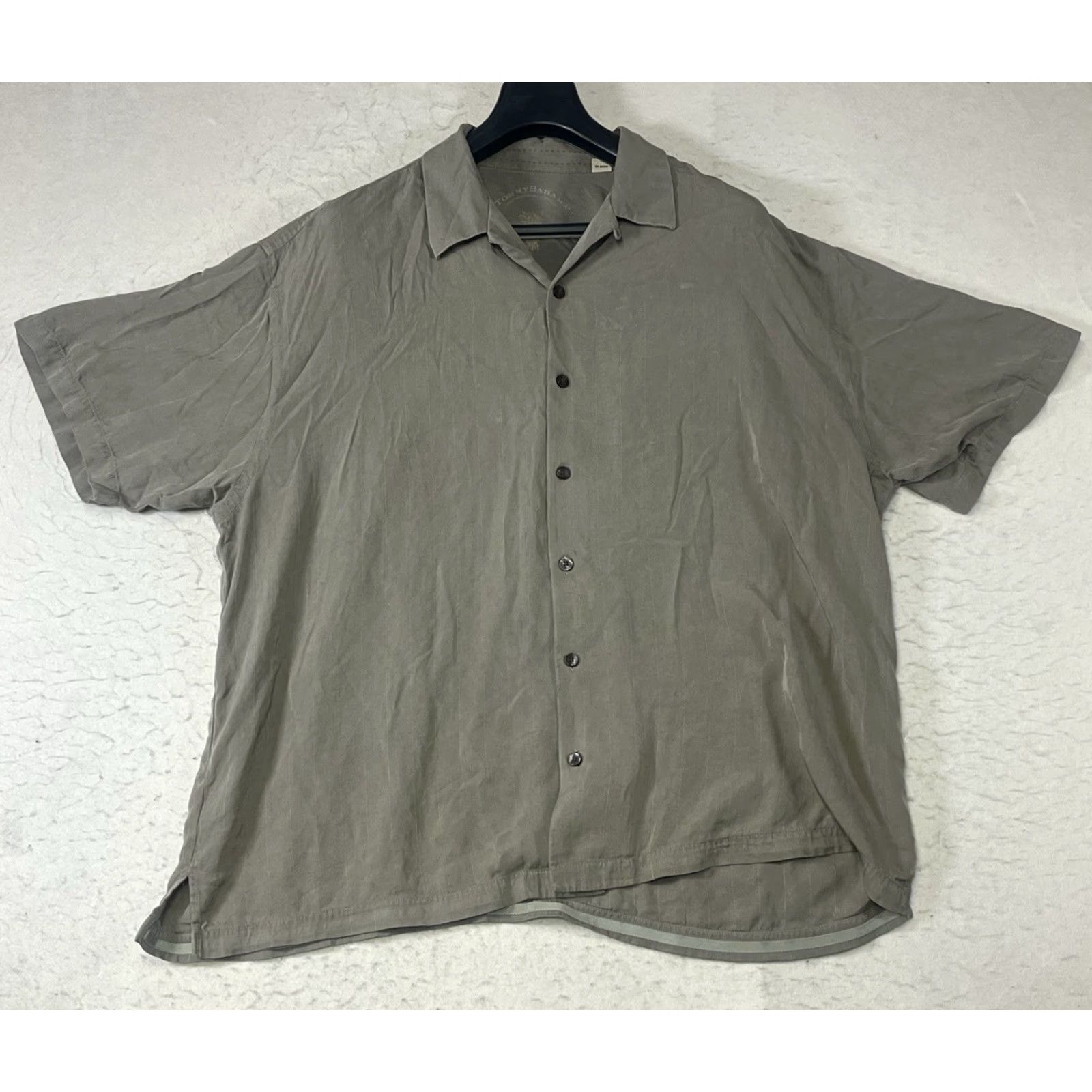 Tommy Bahama Tommy Bahama Button-Up Shirt Mens 2XL Brown Silk Short Sleeve Button-Down Collared Vacation Casual Travel Size US XXL / EU 58 / 5 - 2 Thumbnail