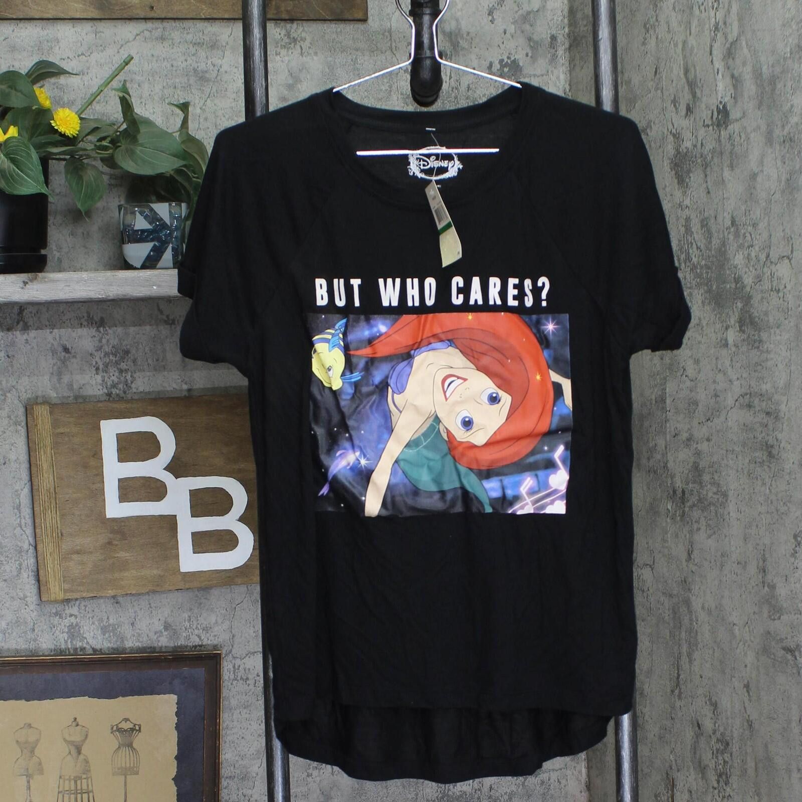 Disney Nwt Disney Juniors Ariel Cares Graphic T-shirt Tee Black L Size L / US 10 / IT 46 - 1 Thumbnail