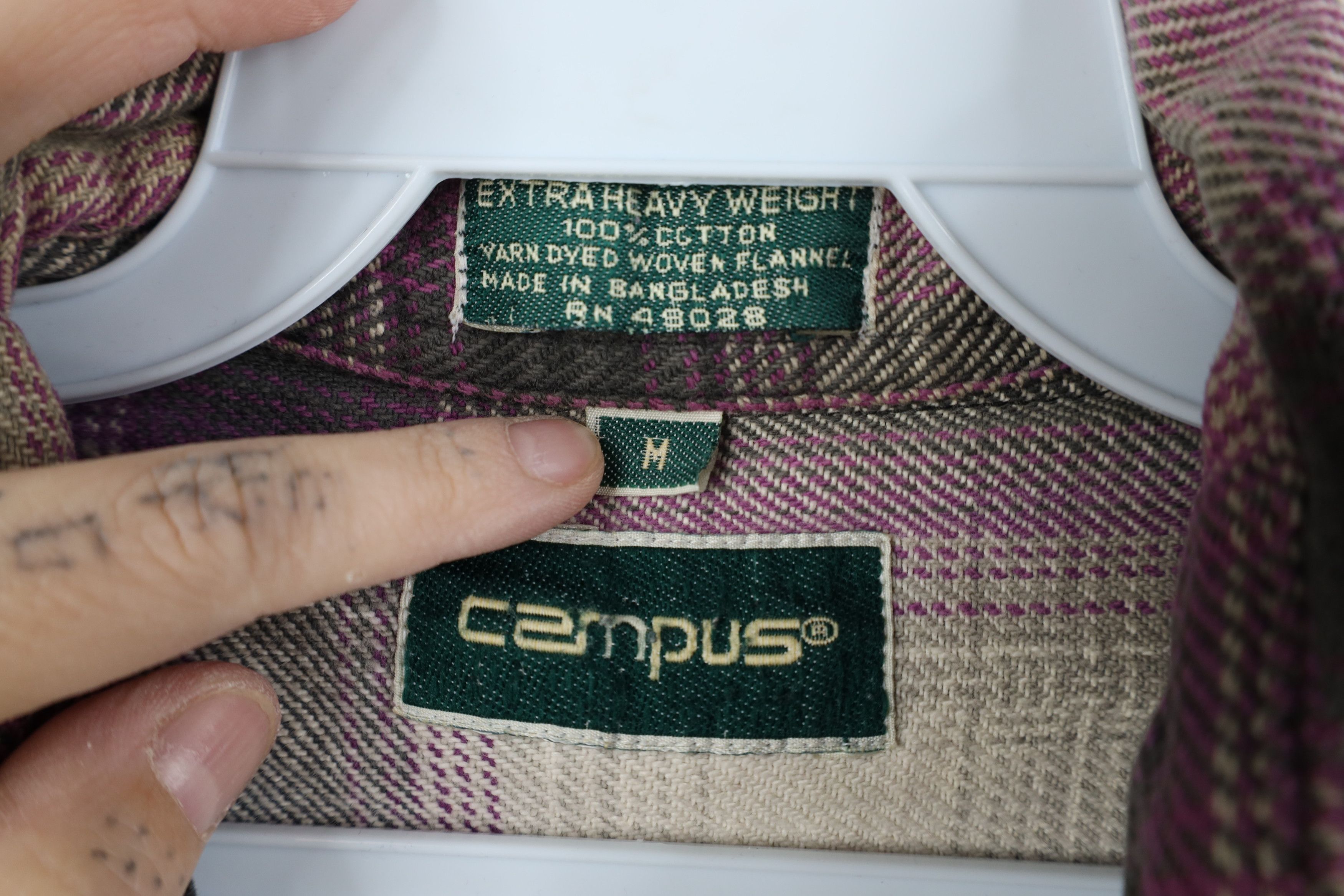 Vintage Vintage 90s Streetwear Heavyweight Flannel Button Shirt Size US M / EU 48-50 / 2 - 9 Thumbnail