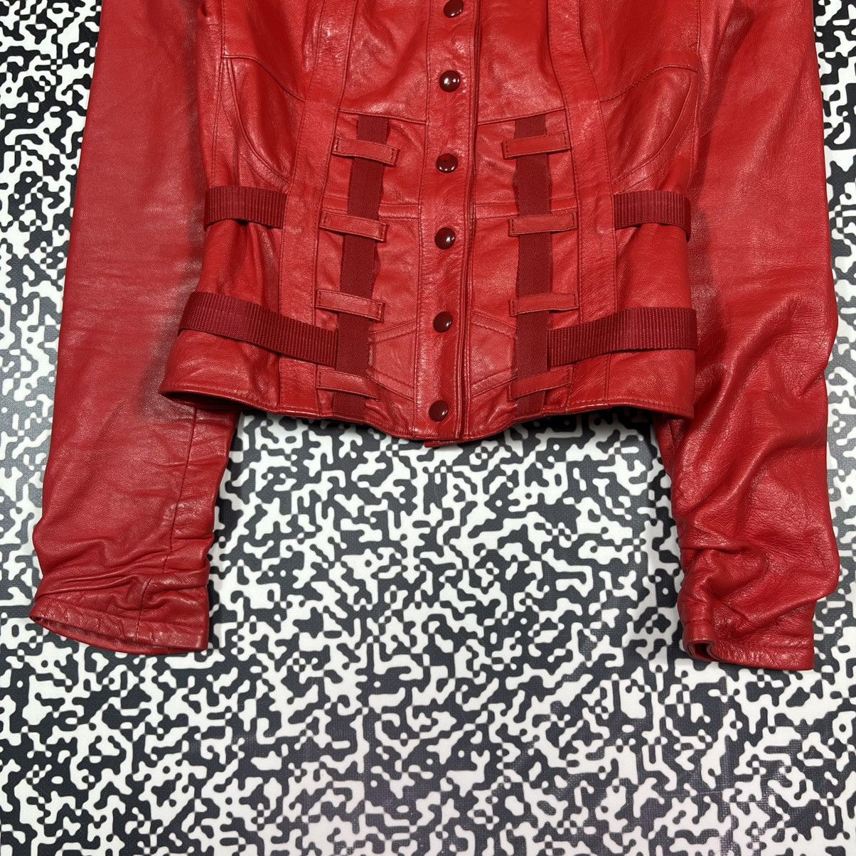 Japanese Brand Vintage Y2K Japanese Leather Jacket With Straps Moto Style Size S / US 4 / IT 40 - 8 Thumbnail