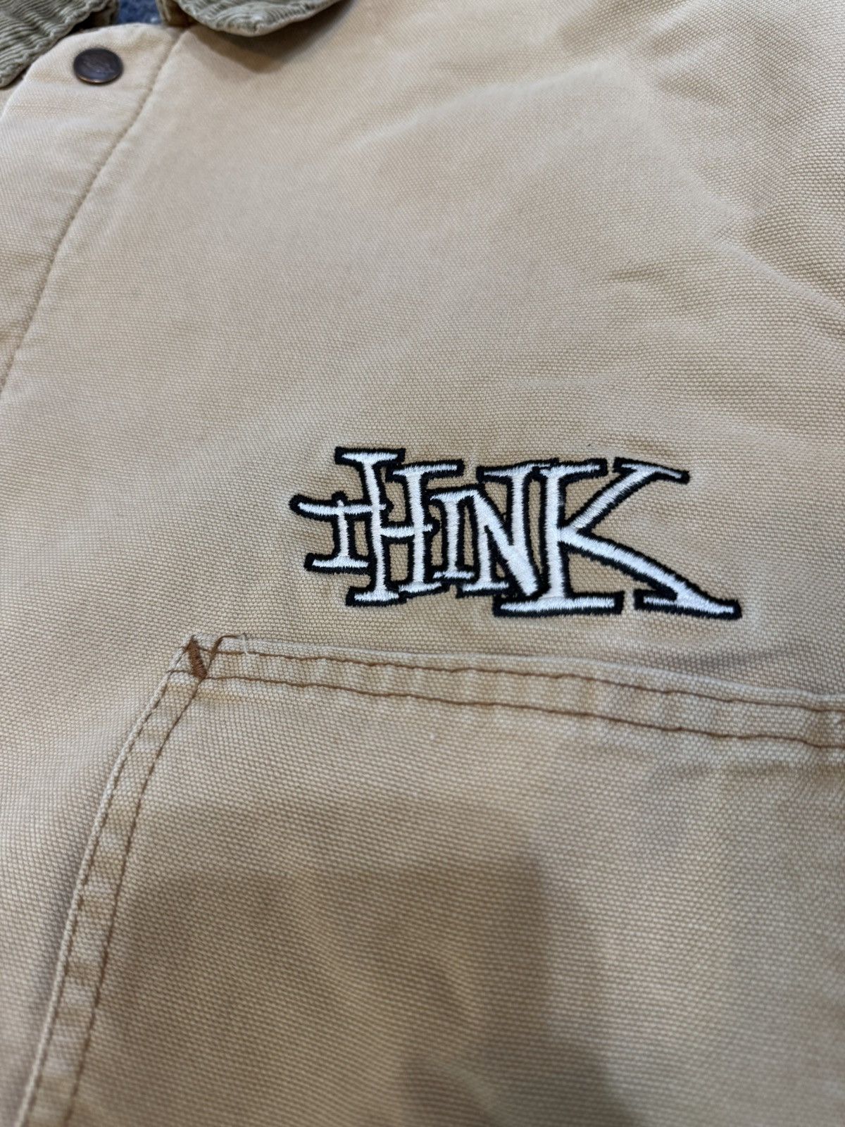 Vintage Vintage 90s Think Skateboards Dickies Chore Jacket Size US XL / EU 56 / 4 - 5 Thumbnail