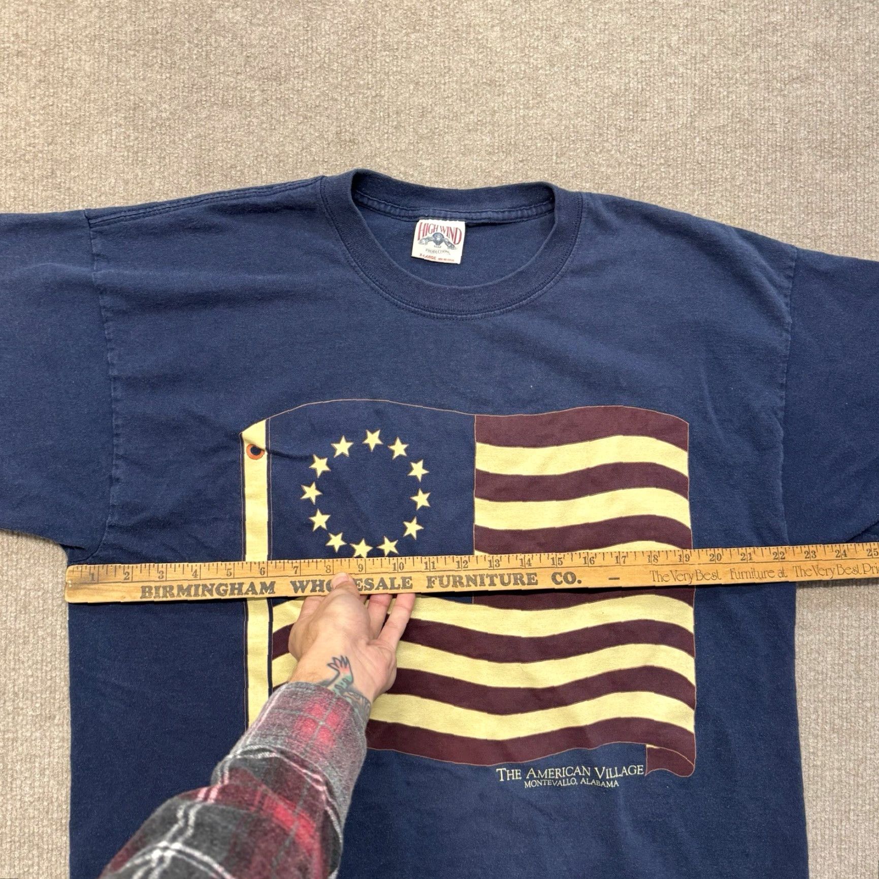 Vintage VINTAGE America T Shirt Mens XL Alabama Montevallo USA Blue Graphic Print Short Sleeve Crew Neck Regular Cotton USA Theme Size US XL / EU 56 / 4 - 7 Thumbnail