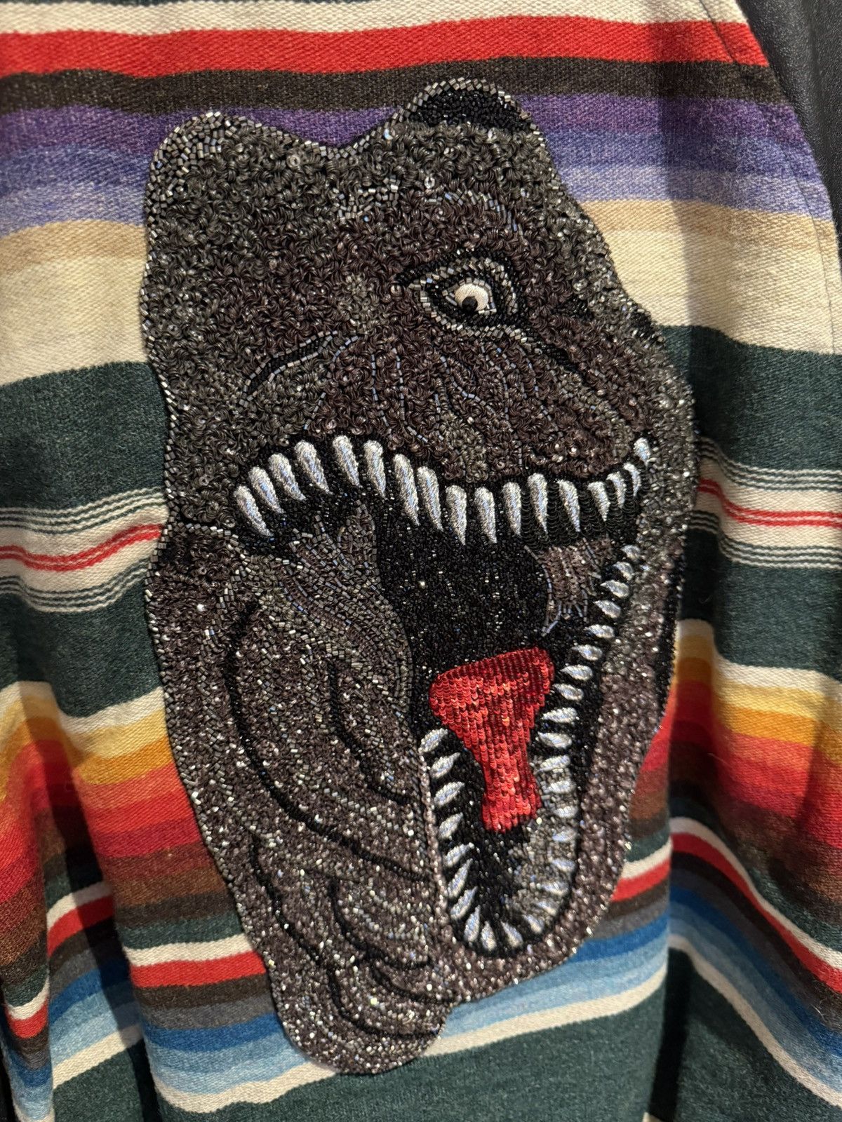 Saint Laurent Paris SS16 Saint Laurent T Rex dinosaur leather teddy jacket Hedi Size US M / EU 48-50 / 2 - 4 Thumbnail