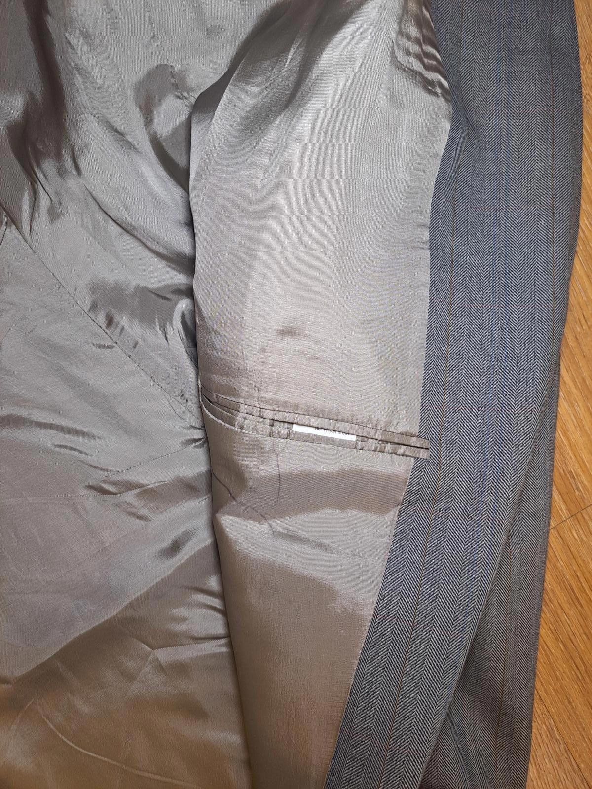 Polo Ralph Lauren Chaps Ralph Lauren Sport Coat Mens 48R Gray Herringbone Wool Size 48R - 9 Thumbnail