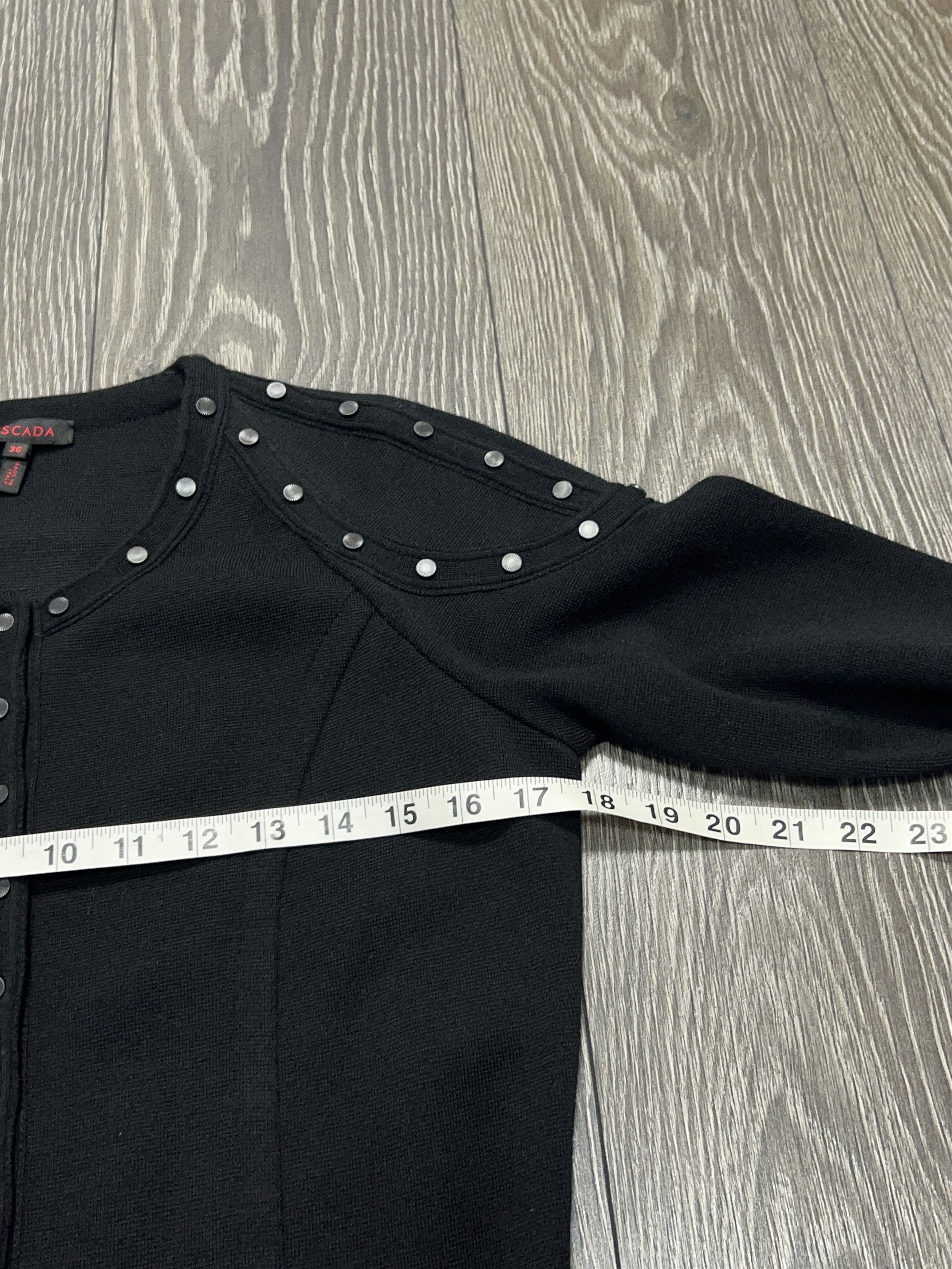 Escada Sweater Cardigan Snap Button Closure Studded Size 36 S Size M / US 6-8 / IT 42-44 - 6 Thumbnail