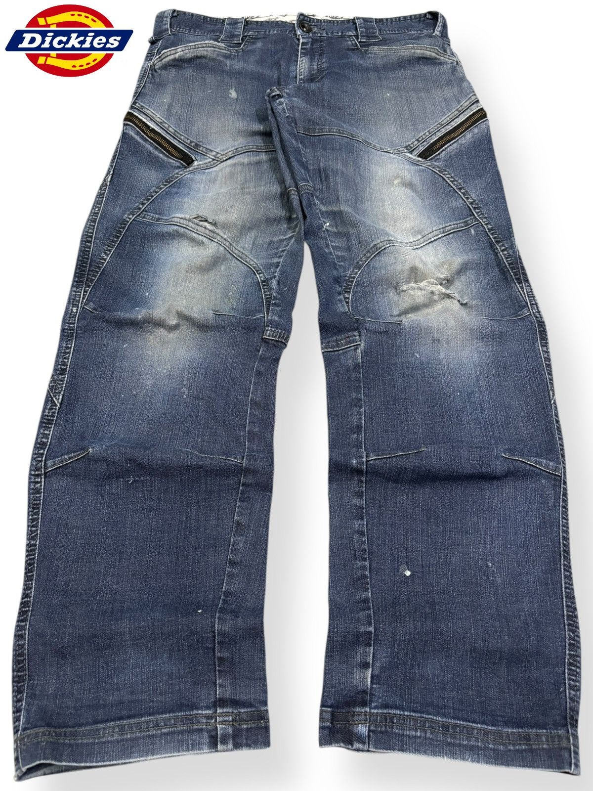 Dickies Vintage Dickies Loose Tapered Double Knee Style Cargo Jeans Size US 34 / EU 50 - 1 Thumbnail