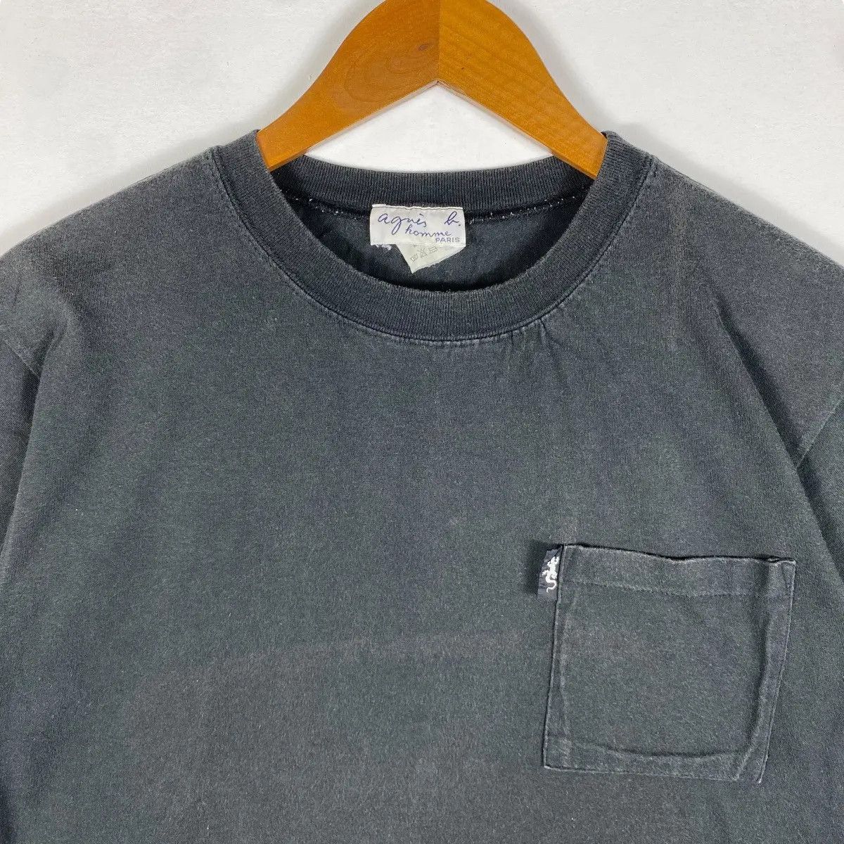 agnes b. Vintage AGNES B. Paris Homme Pocket Minimalist Tee Shirt Size US M / EU 48-50 / 2 - 2 Thumbnail