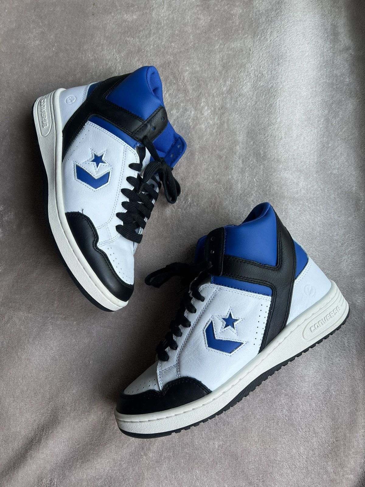N.HOOLYWOOD × CONVERSE WEAPON HI/NH 27cm NEW* Unisex CONVERSE Weapon Leather White/Mossy Sloth