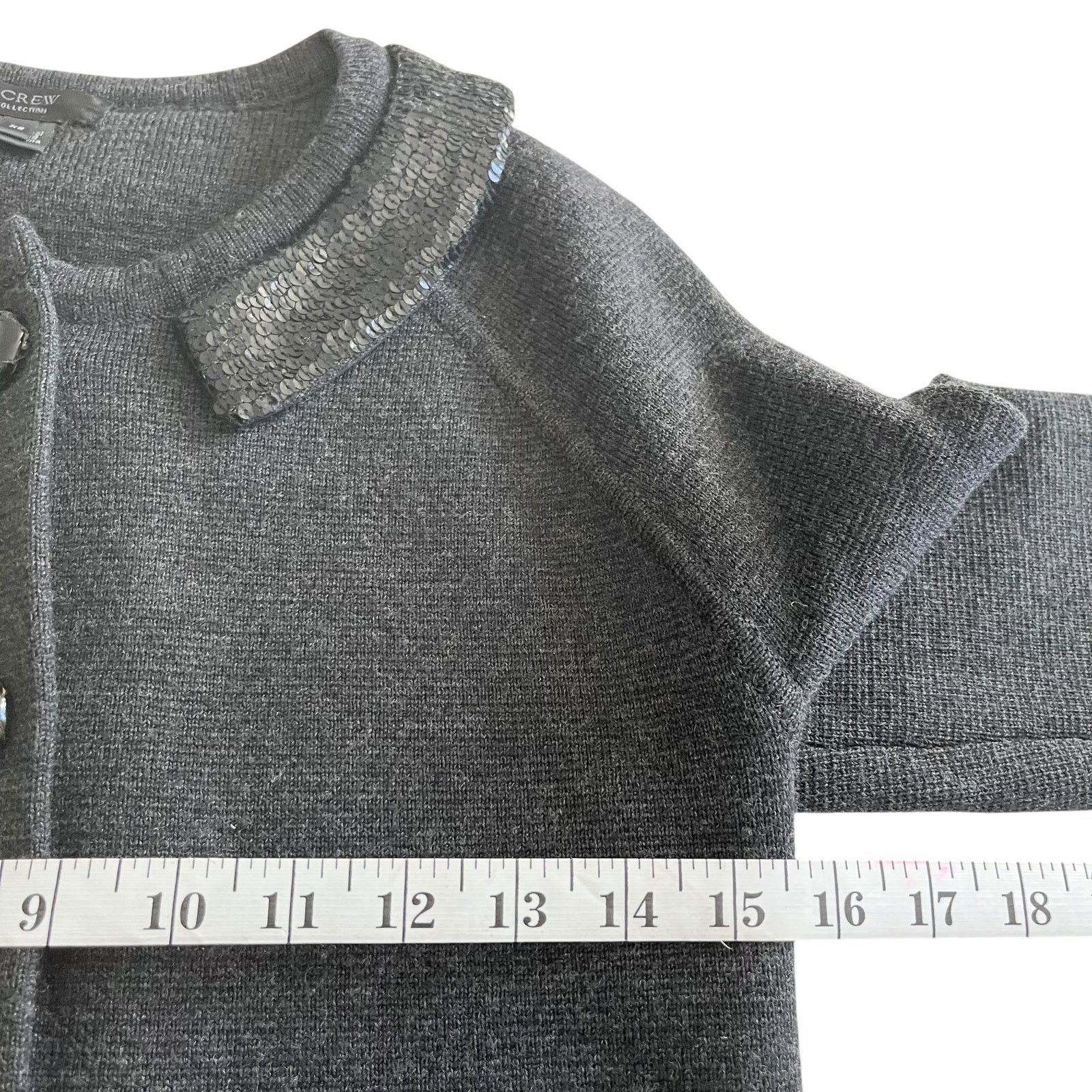 J.Crew J. Crew Collection Charcoal Gray Sweater Blazer Jacket Size XS / US 0-2 / IT 36-38 - 6 Thumbnail
