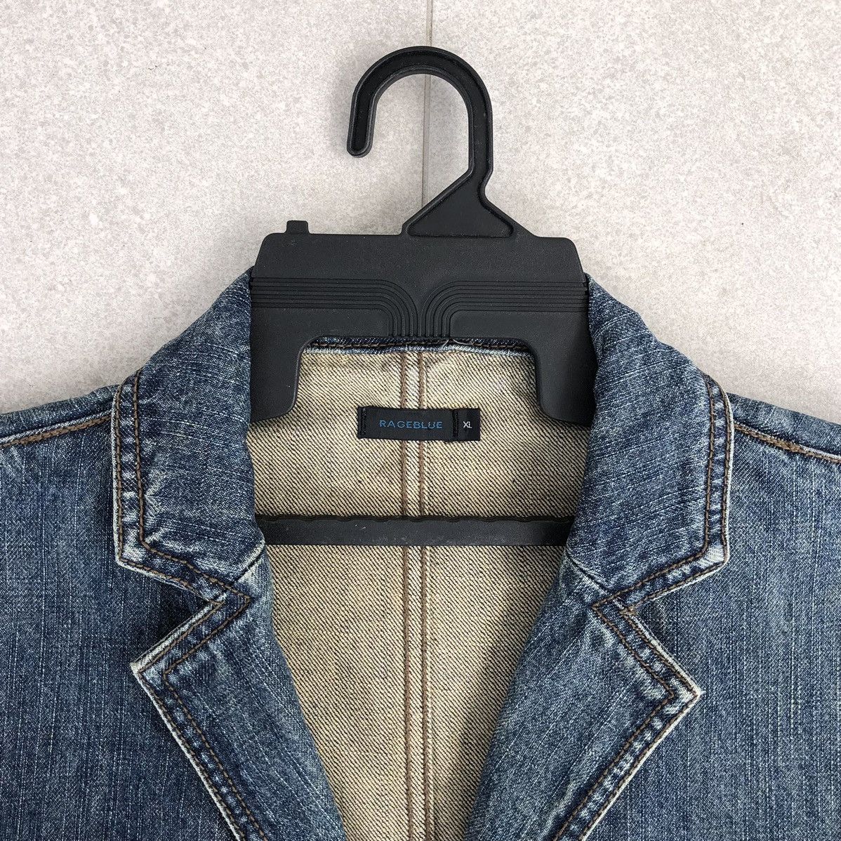 Japanese Brand Vintage Rageblue Mens Denim Jacket / Blazer Size US XL / EU 56 / 4 - 18 Thumbnail