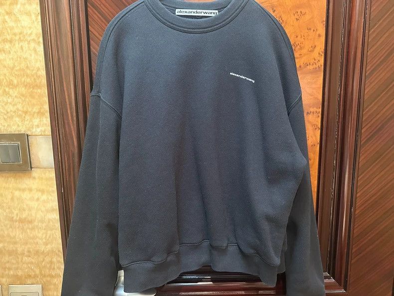 Alexander Wang Alexander Wang Round Neck Fleece Sweatshirt- Size XS / US 0-2 / IT 36-38 - 1 Thumbnail