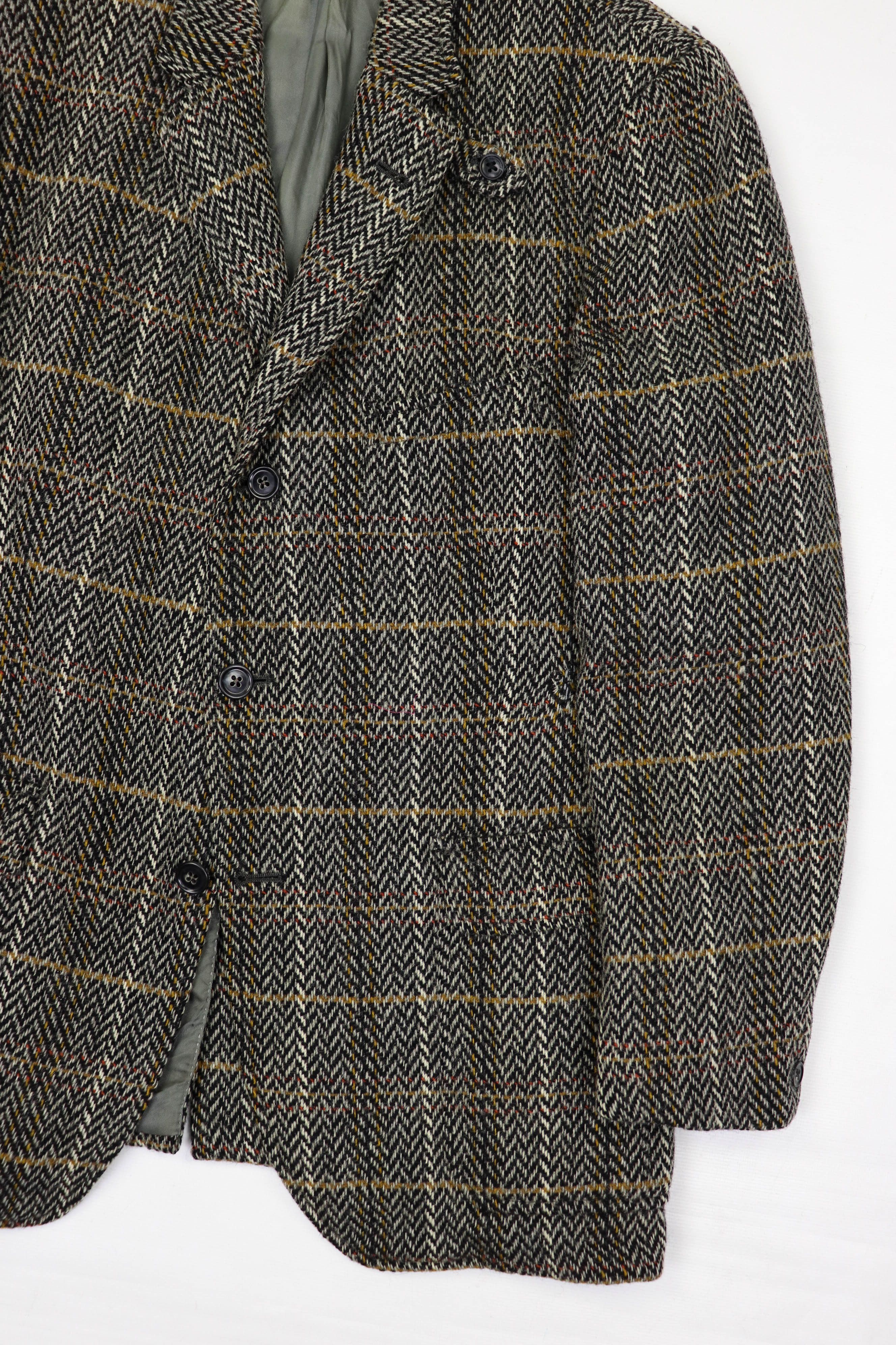 DAKS 80s Vintage DAKS Tartan Heavy Tweed Wool Sport Coat Blazer Size 40R - 5 Thumbnail