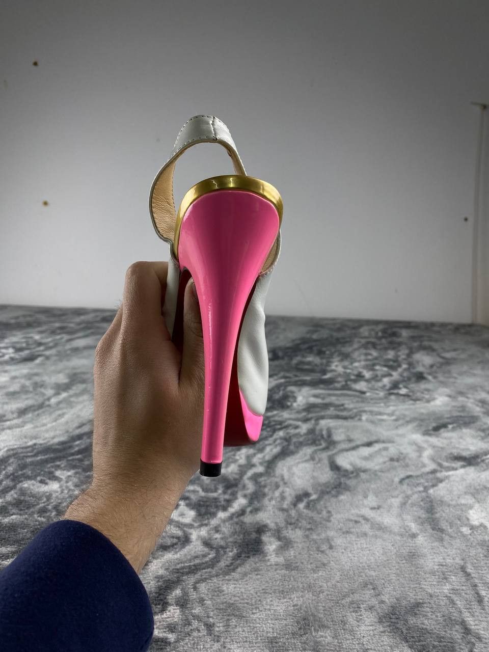 Christian Louboutin Christian Louboutin 140 Nude Leather Slingback Heels Size US 6 / IT 36 - 9 Thumbnail