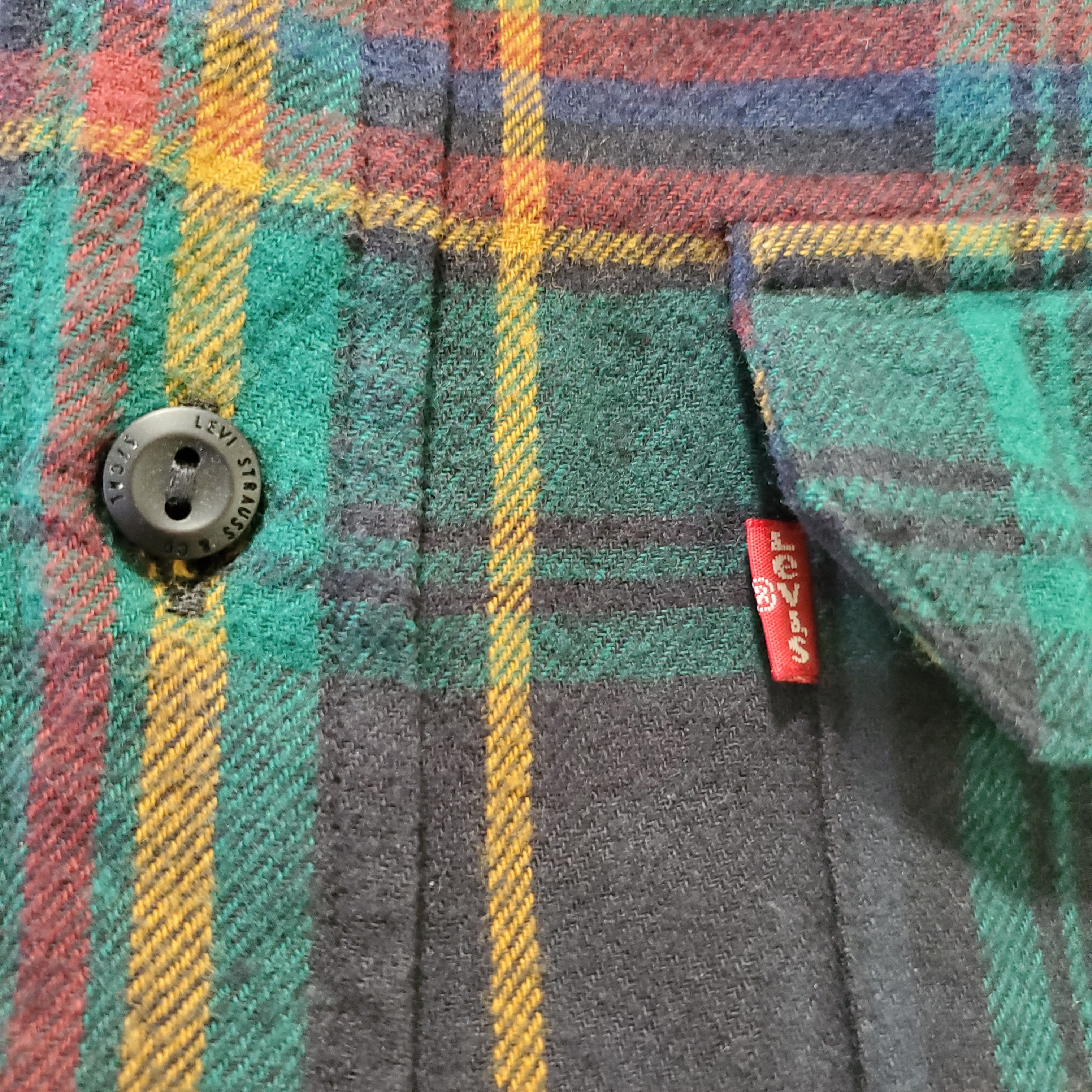 Levi's Levi's Men's L Button Down Flannel Shirt Worker Relaxed Size US L / EU 52-54 / 3 - 9 Thumbnail