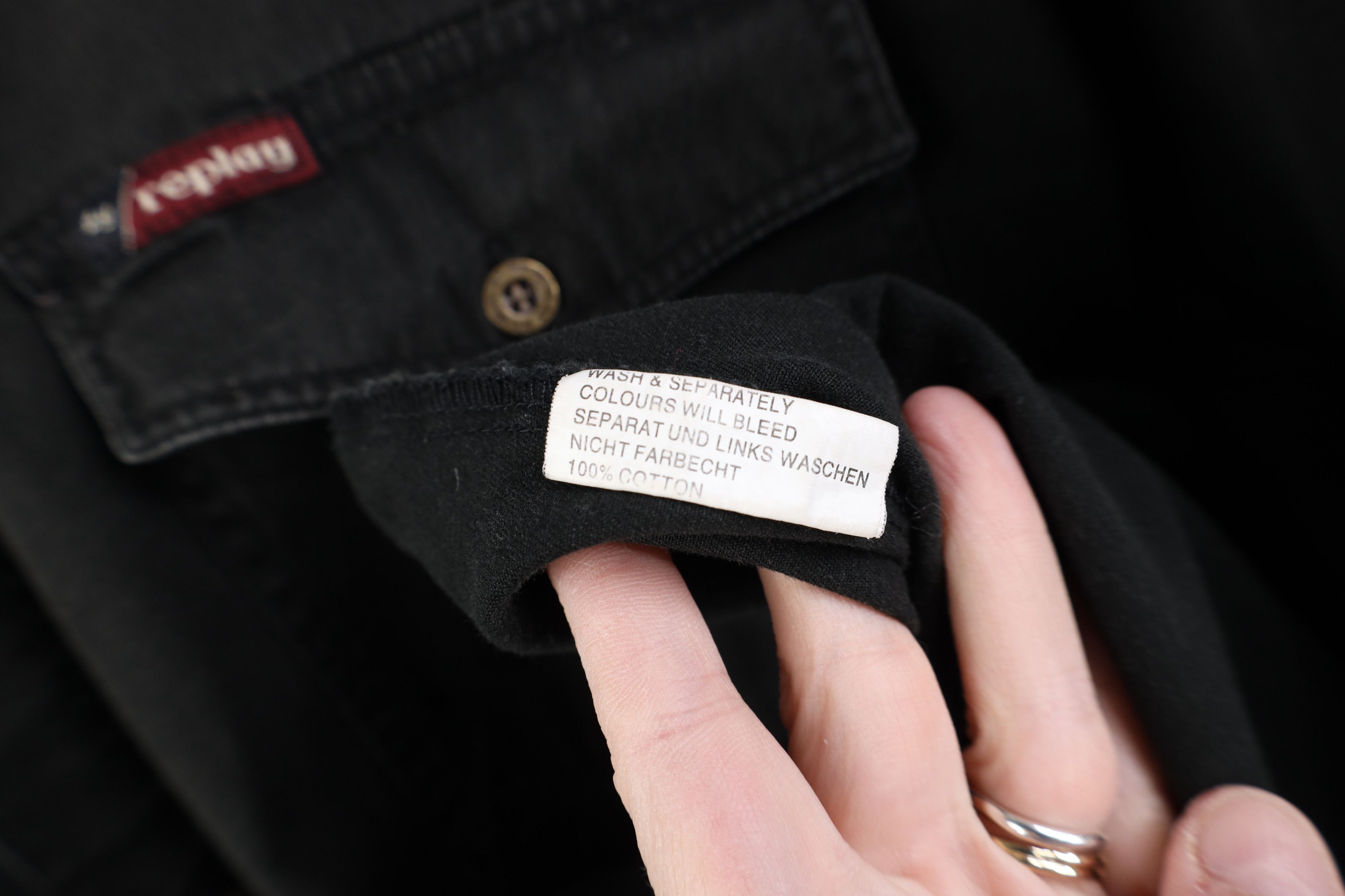 Vintage Vintage 90s Streetwear Western Denim Button Shirt Black Size US XL / EU 56 / 4 - 12 Thumbnail