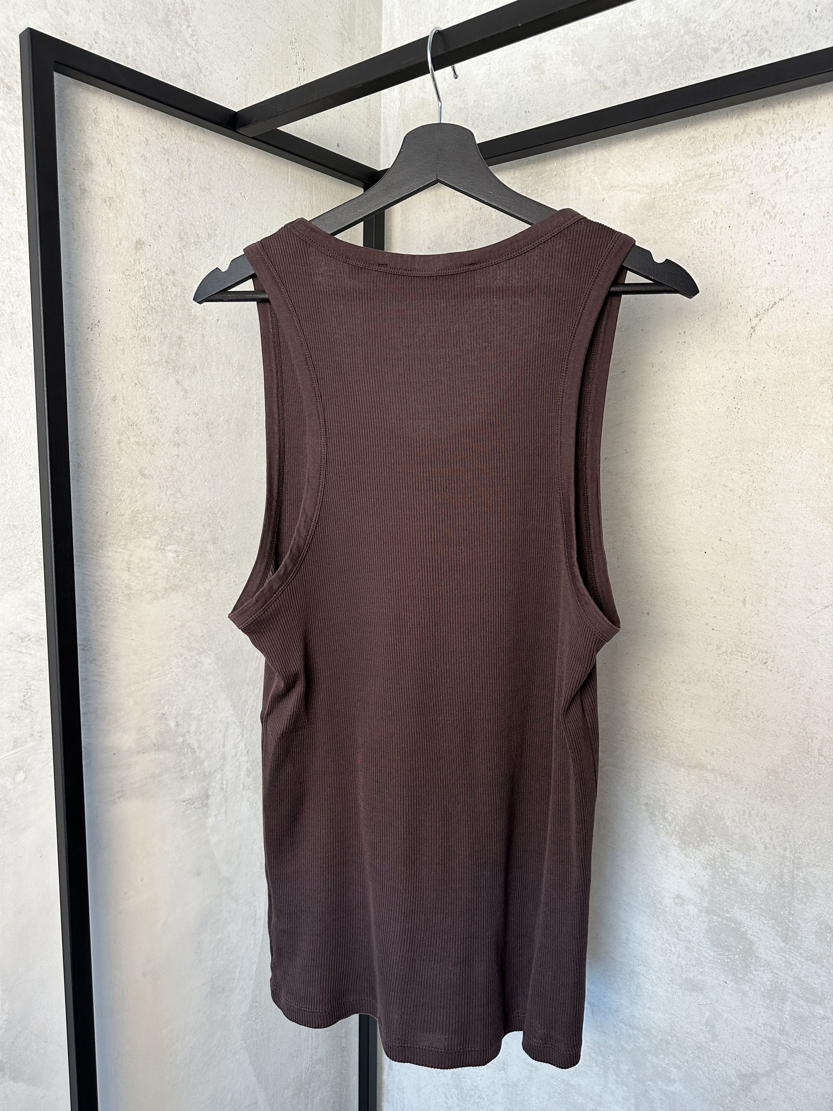 Rohe Rohe Ribbed Brown Tank Top Size US XL / EU 56 / 4 - 4 Thumbnail